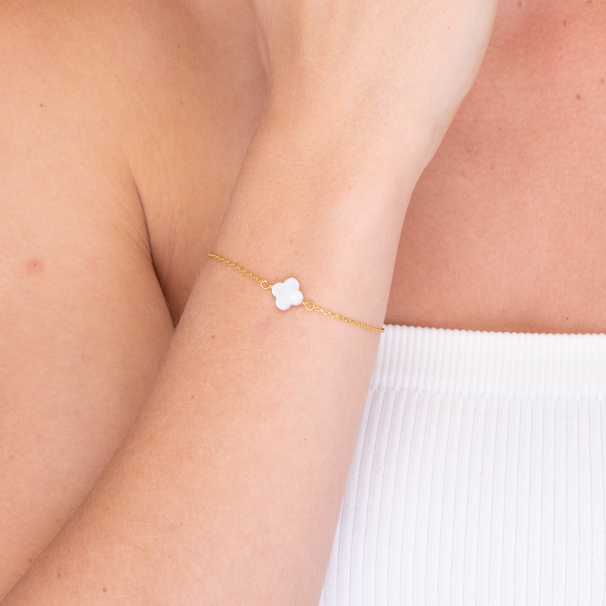 Clover MOP Chain Bracelet - Camile & Stone