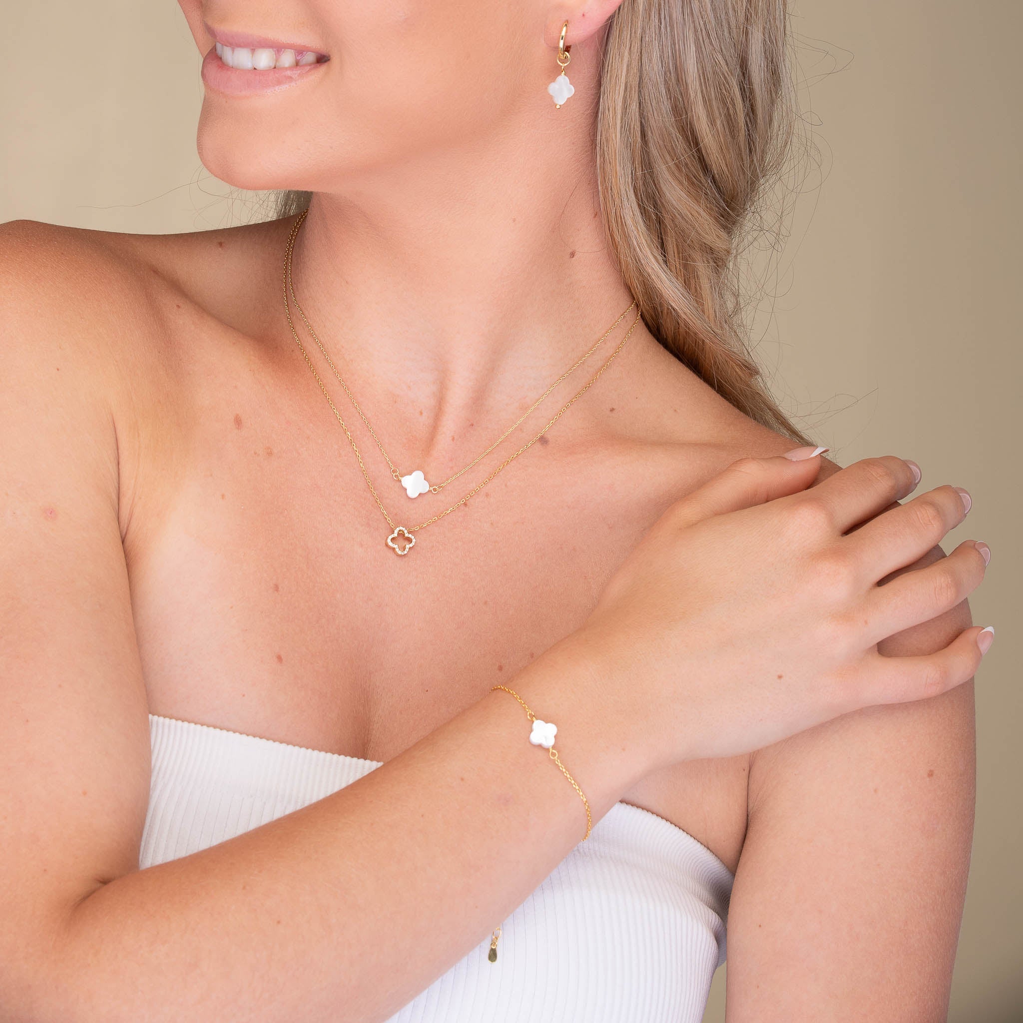 Clover MOP Chain Bracelet - Camile & Stone