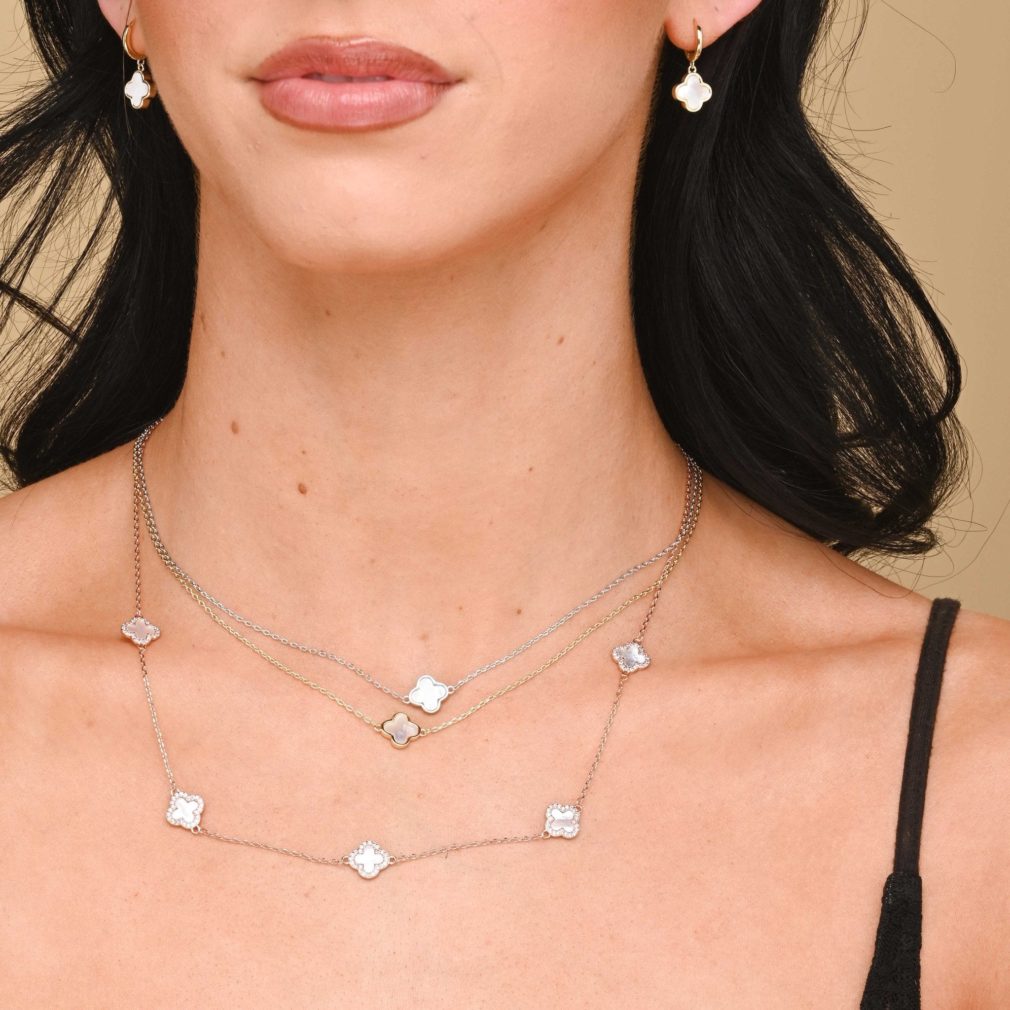 Clover Single MOP Necklace - Camile & Stone
