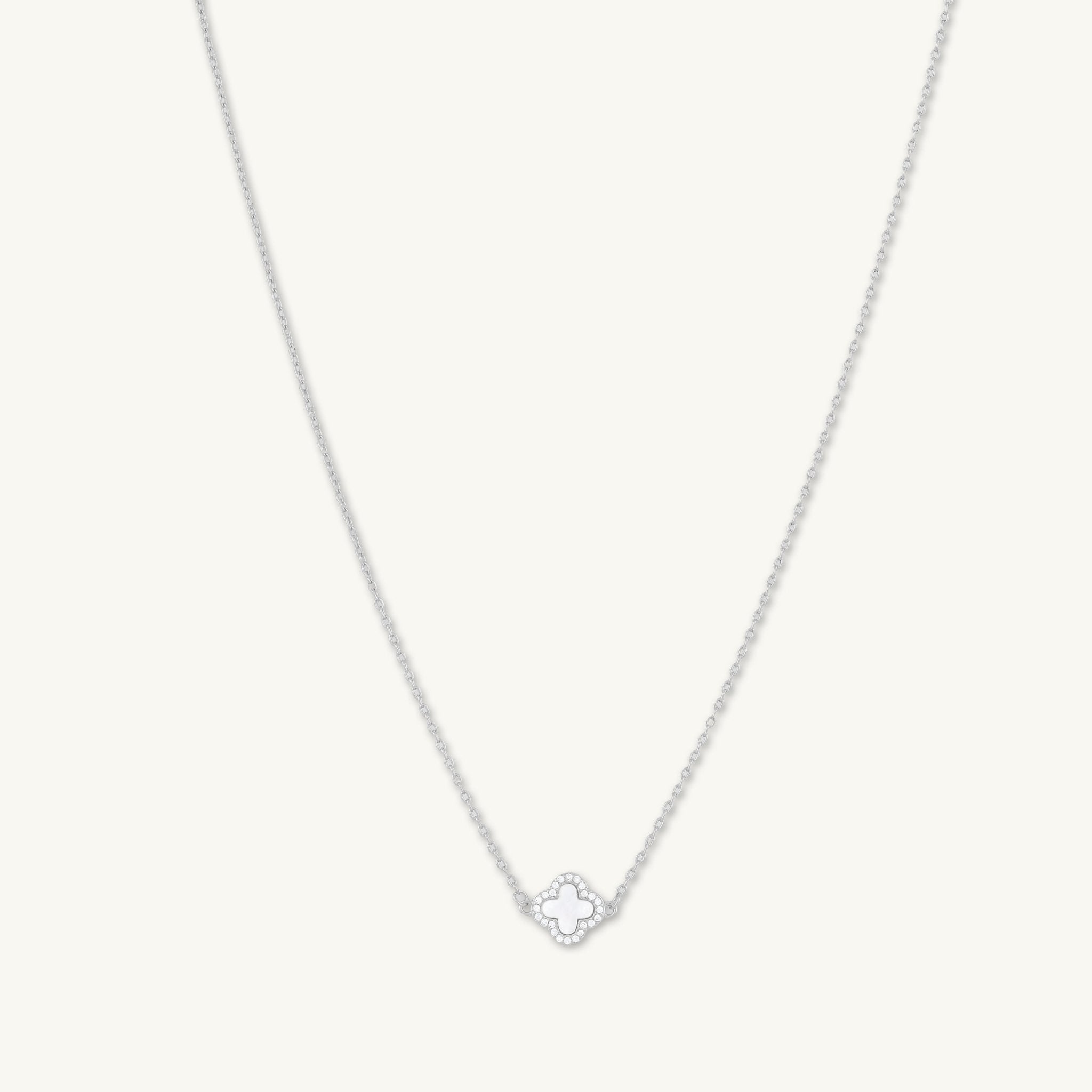 Clover Single MOP Sapphire Necklace - Camile & Stone