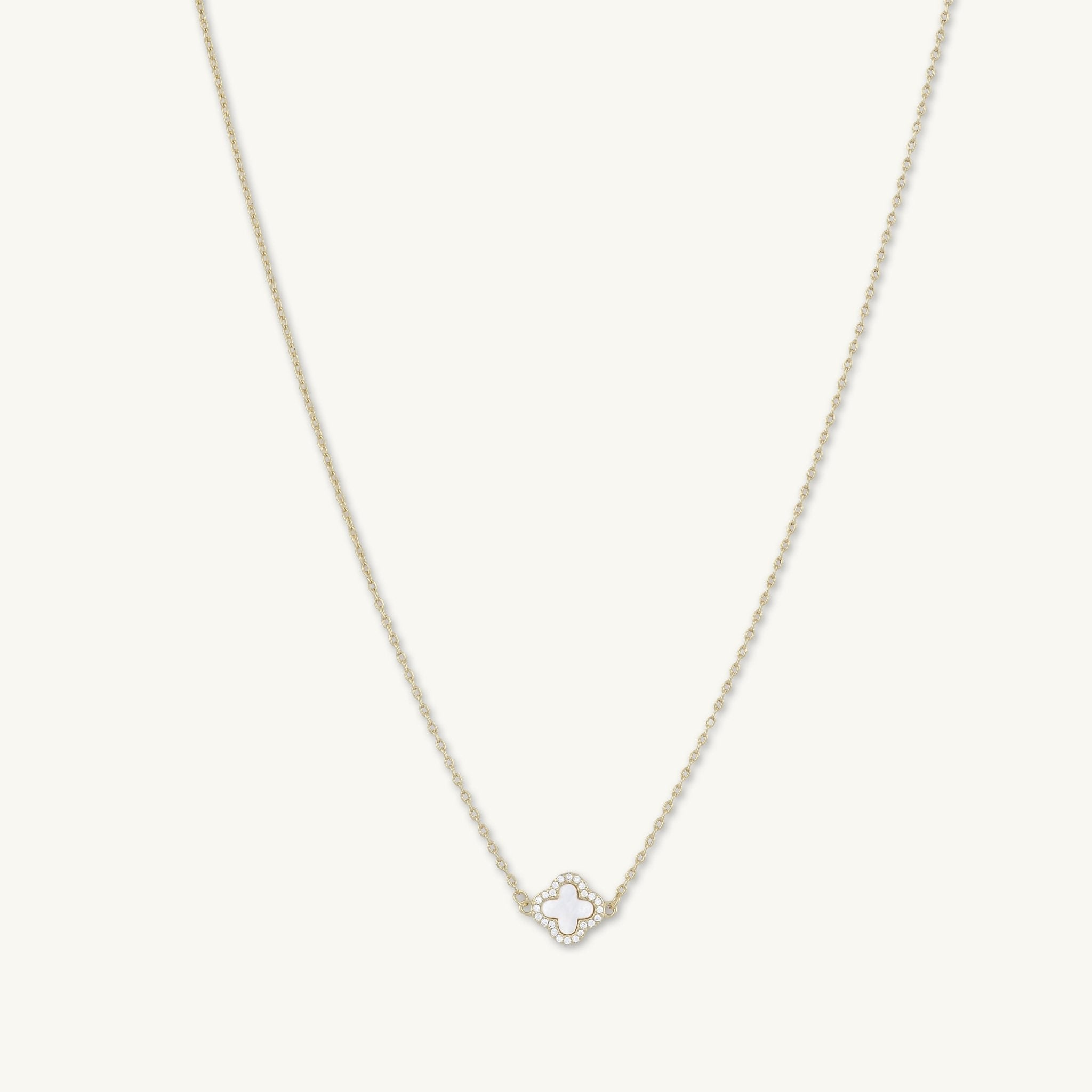 Clover Single MOP Sapphire Necklace - Camile & Stone