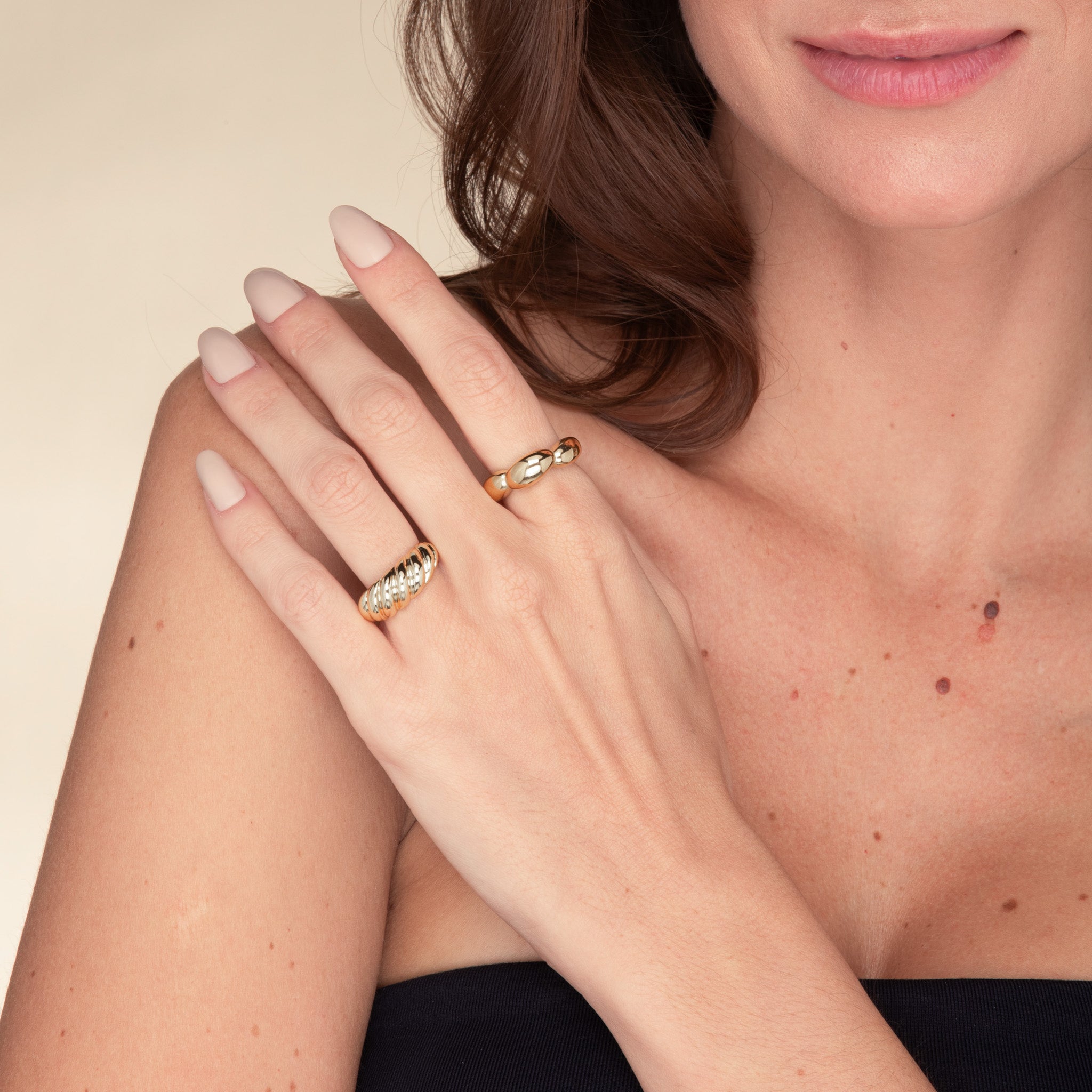 Croissant Dome Statement Ring - Camile & Stone