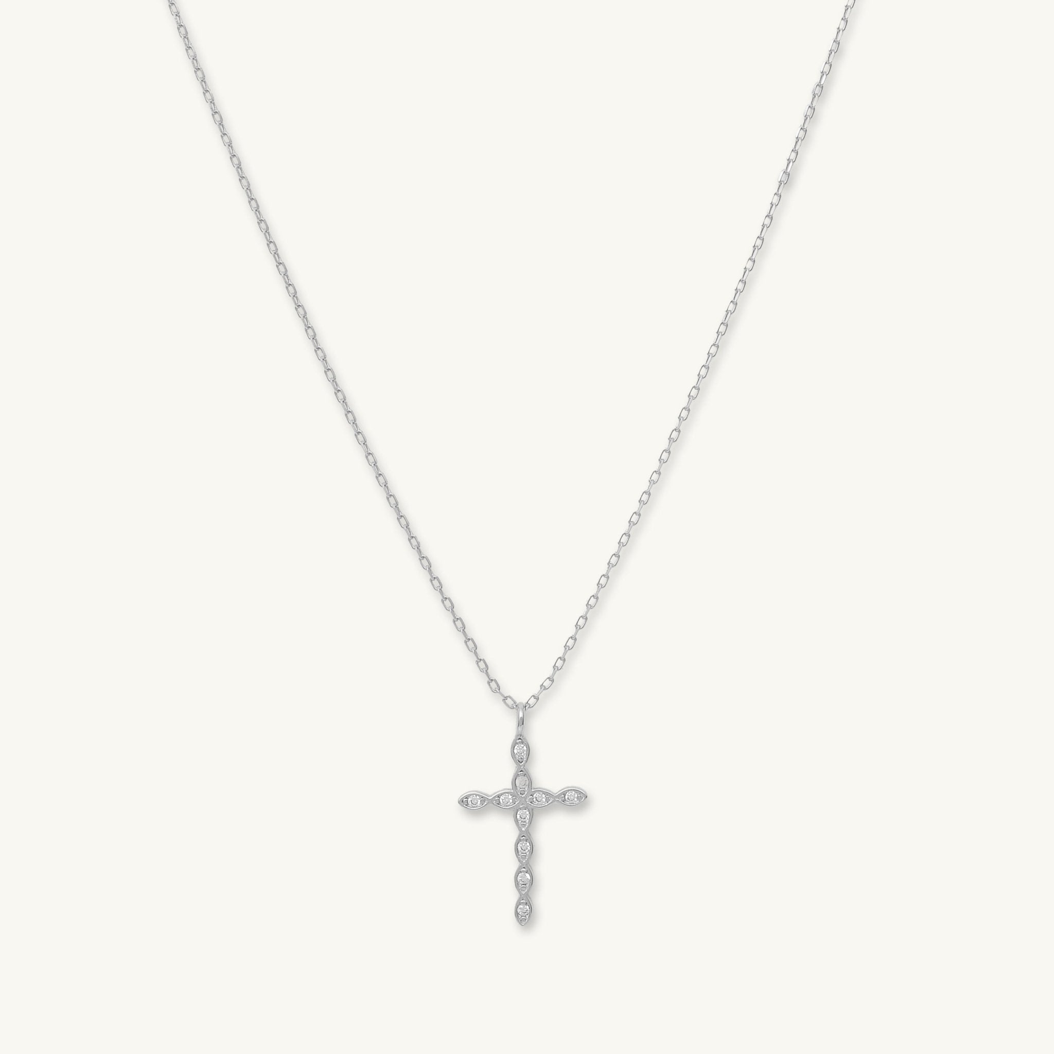 Cross Diamanté Chain Necklace - Camile & Stone