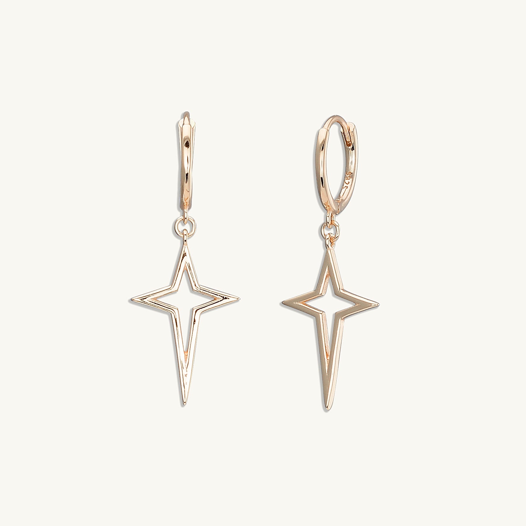 Cross Drop Hoop Earrings - Camile & Stone