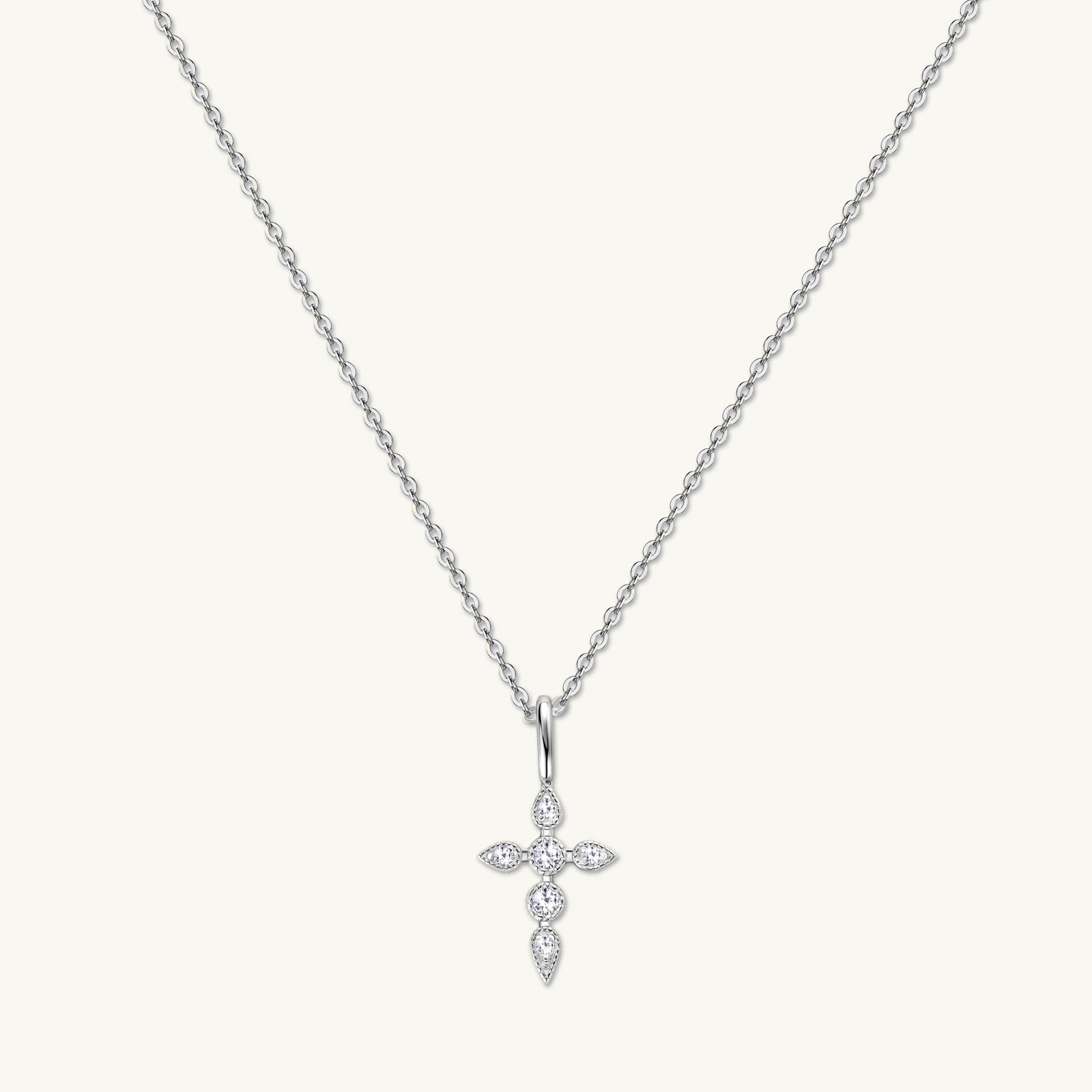 Cross Pendant Moissanite Necklace - Camile & Stone