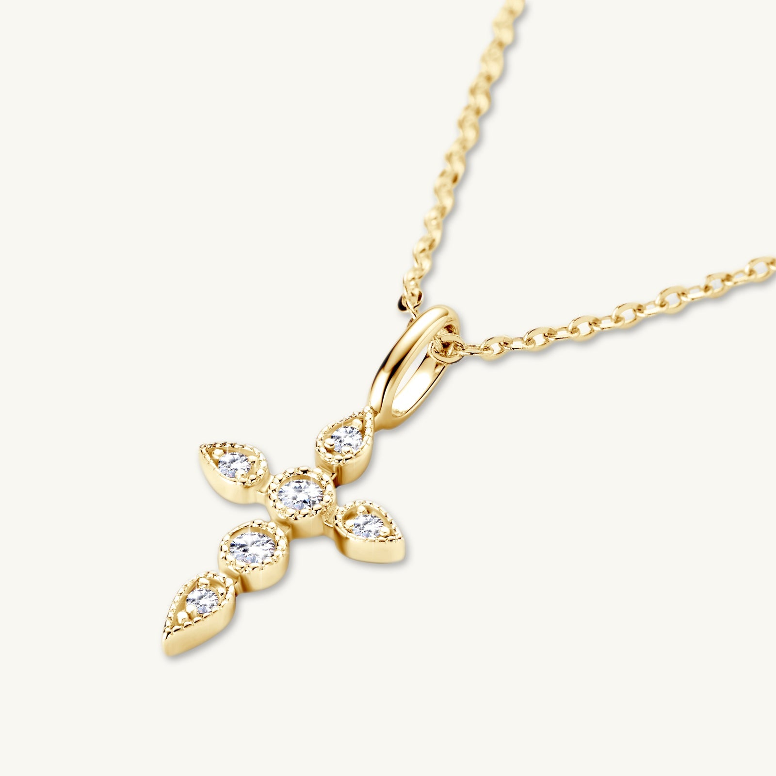 Cross Pendant Moissanite Necklace - Camile & Stone
