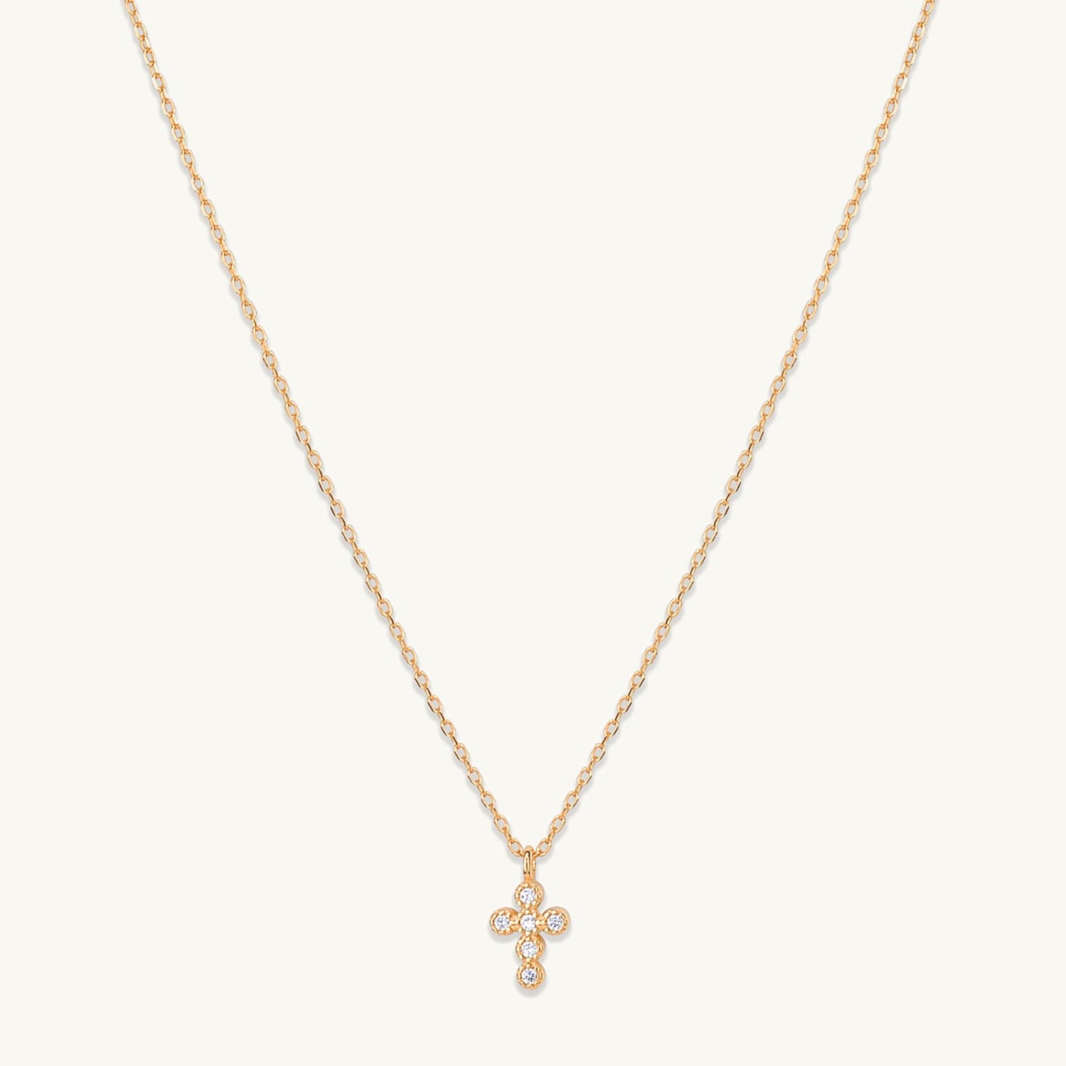 Cross Sapphire Chain Necklace - Camile & Stone