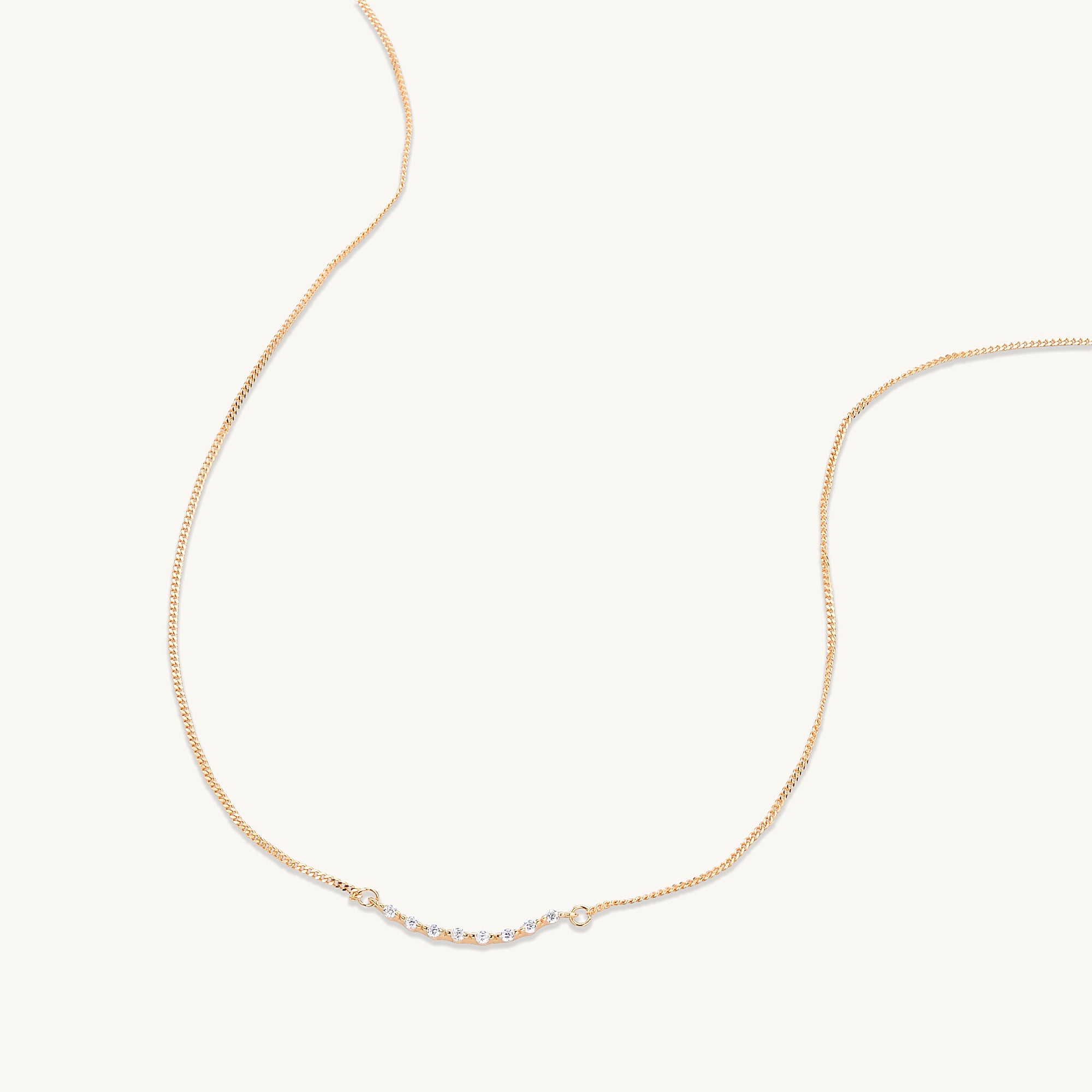 Curved Sapphire Bar Necklace - Camile & Stone