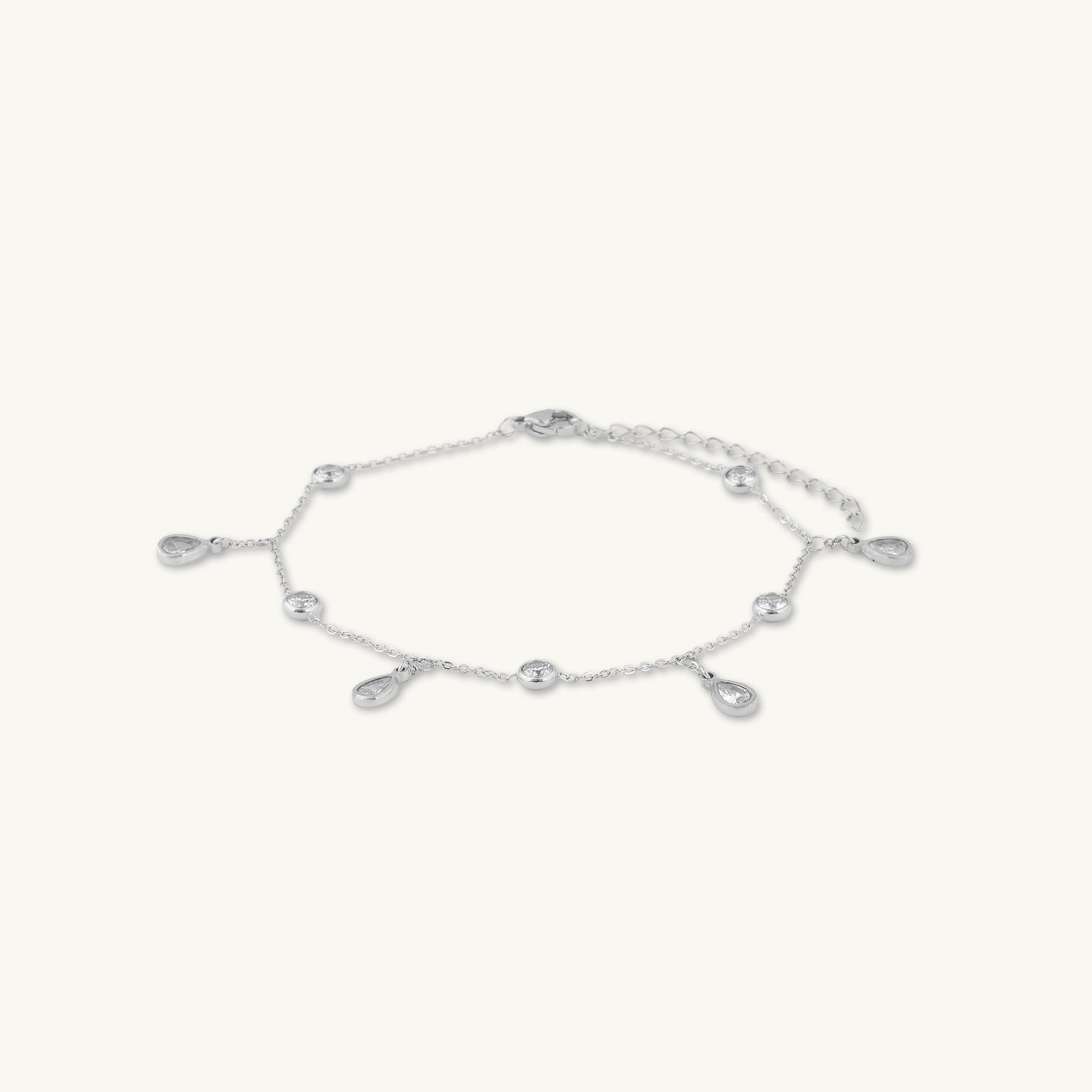 Dangly Teardrop Sapphire Station Bracelet - Camile & Stone