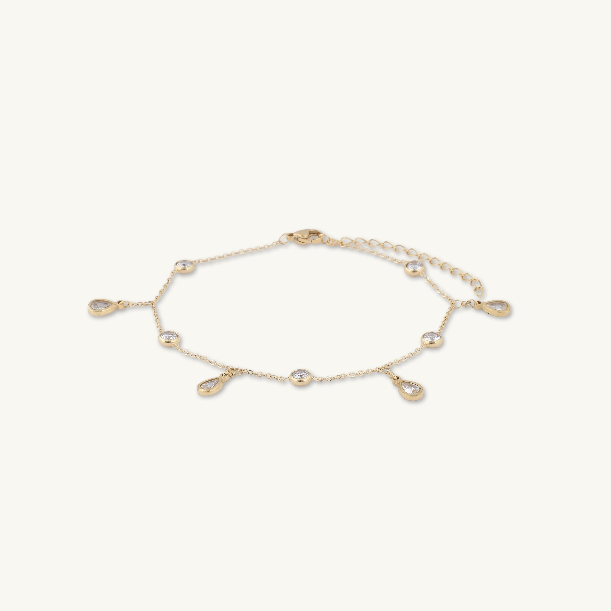 Dangly Teardrop Sapphire Station Bracelet - Camile & Stone