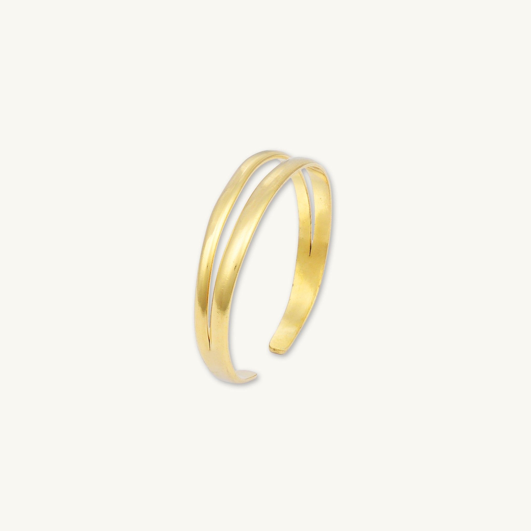 Double Open Cuff Statement Bangle - Camile & Stone