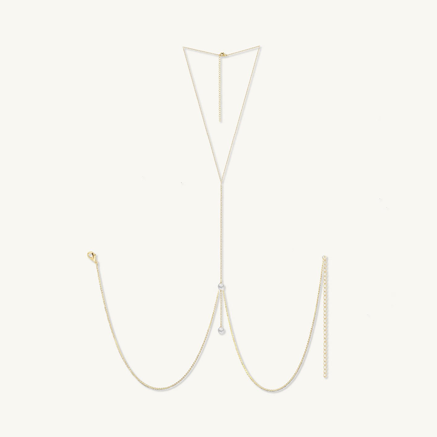 Double Pearl Body Waist Chain - Camile & Stone