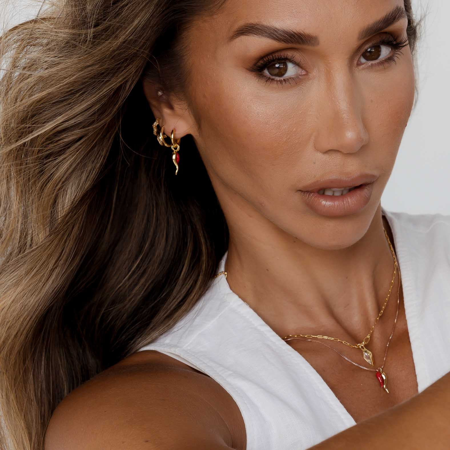 Double Spice Huggie Earrings - Camile & Stone