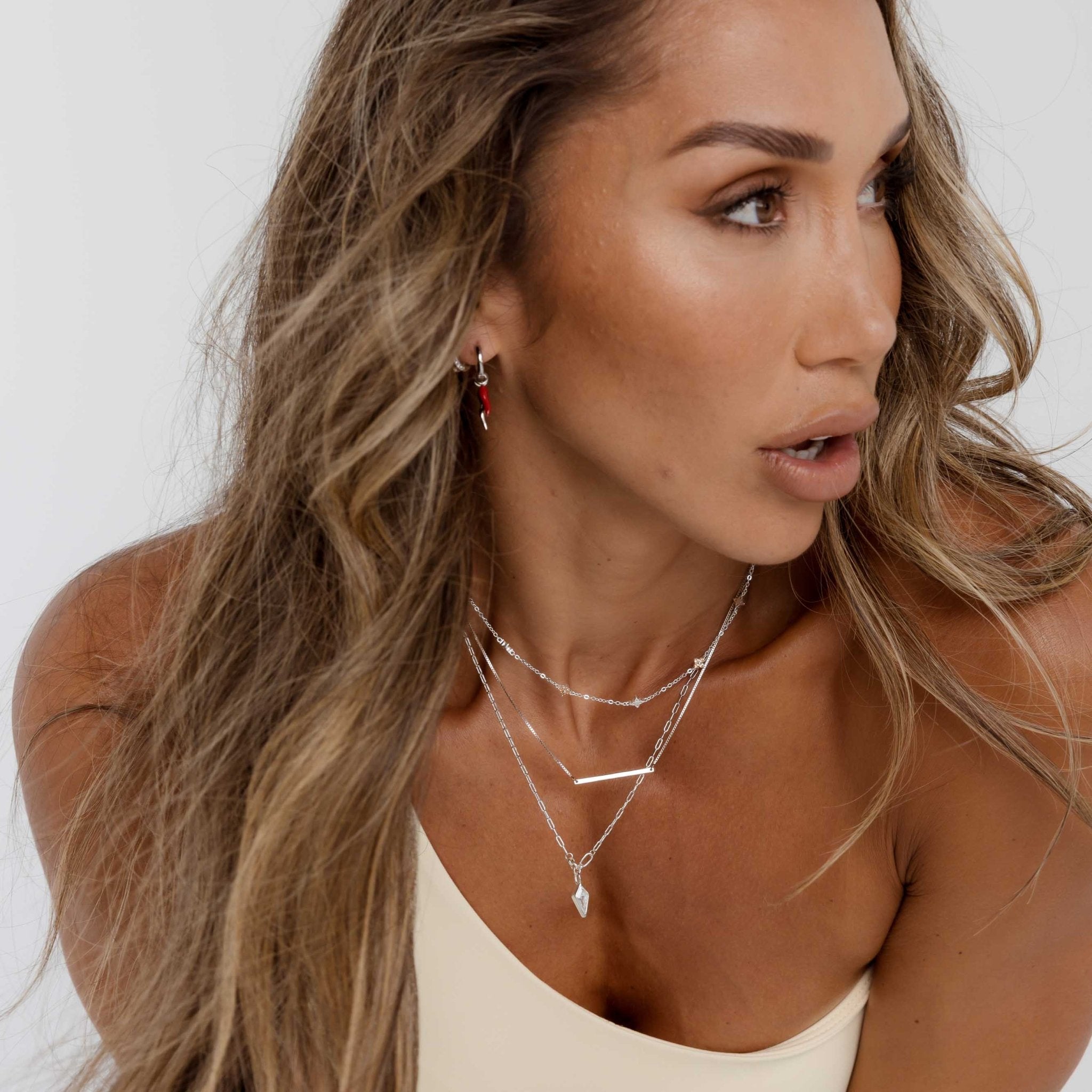 Drop Spike Link Necklace - Camile & Stone