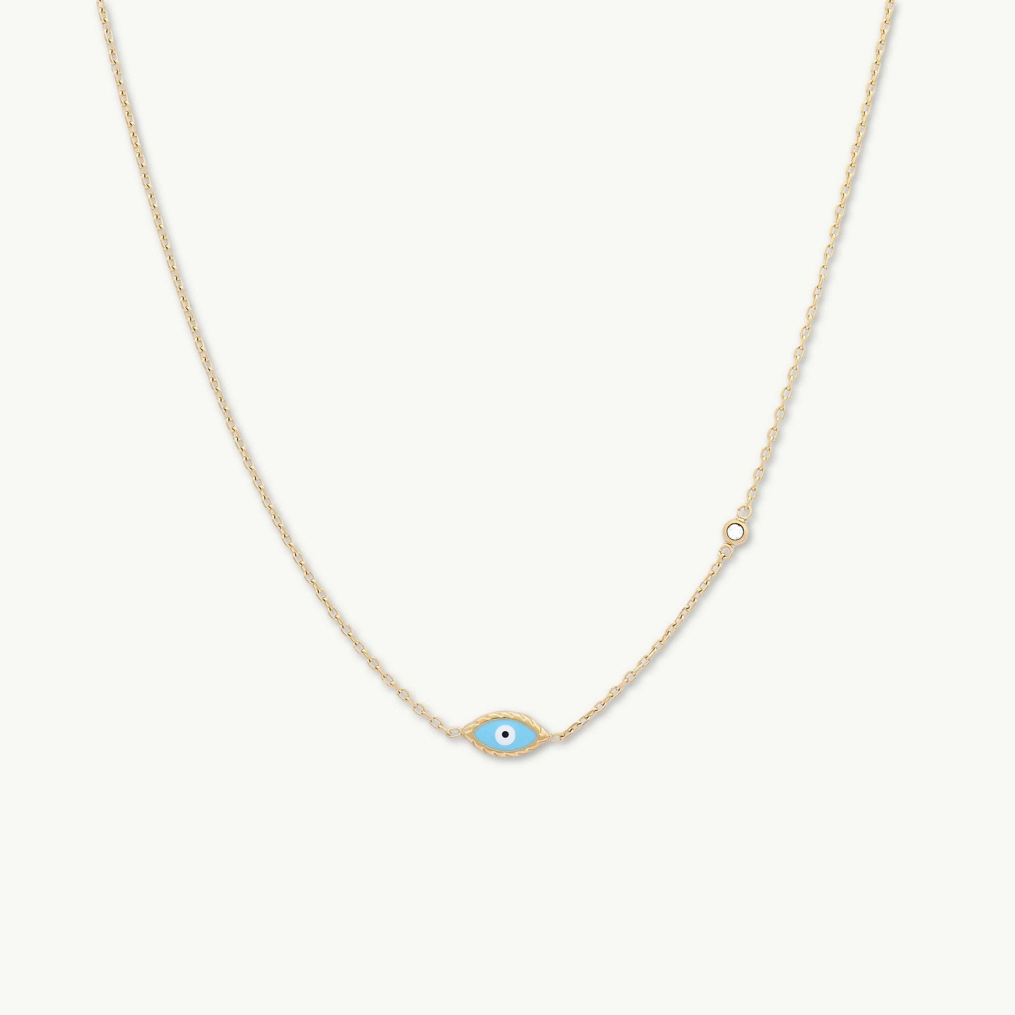 Evil Eye Turquoise Solitaire Necklace - Camile & Stone