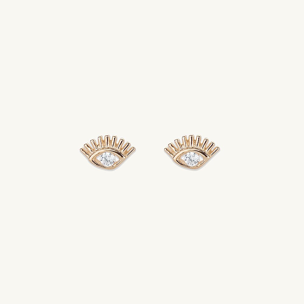 Evil Eye Zirconia Stud Earrings - Camile & Stone