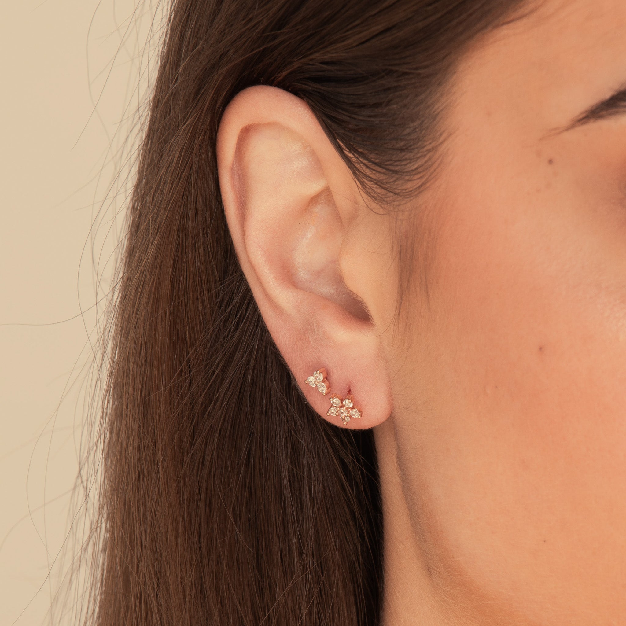 Flower Sapphire Stud Earrings - Camile & Stone