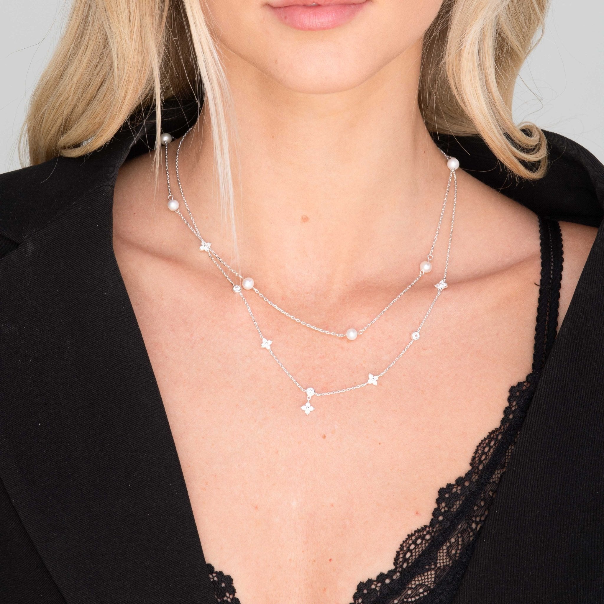 Freshwater Pearl Station Necklace - Camile & Stone