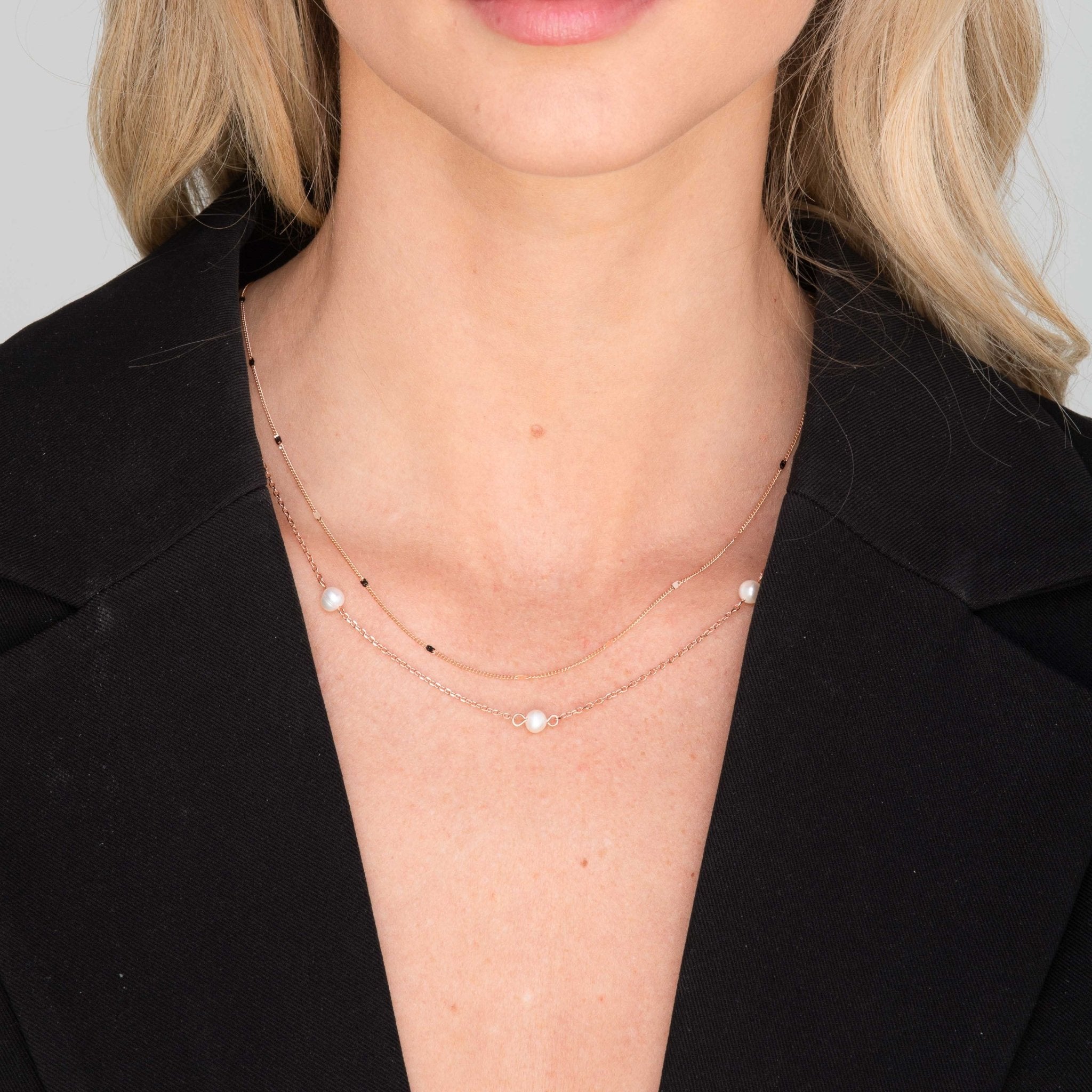 Freshwater Pearl Station Necklace - Camile & Stone