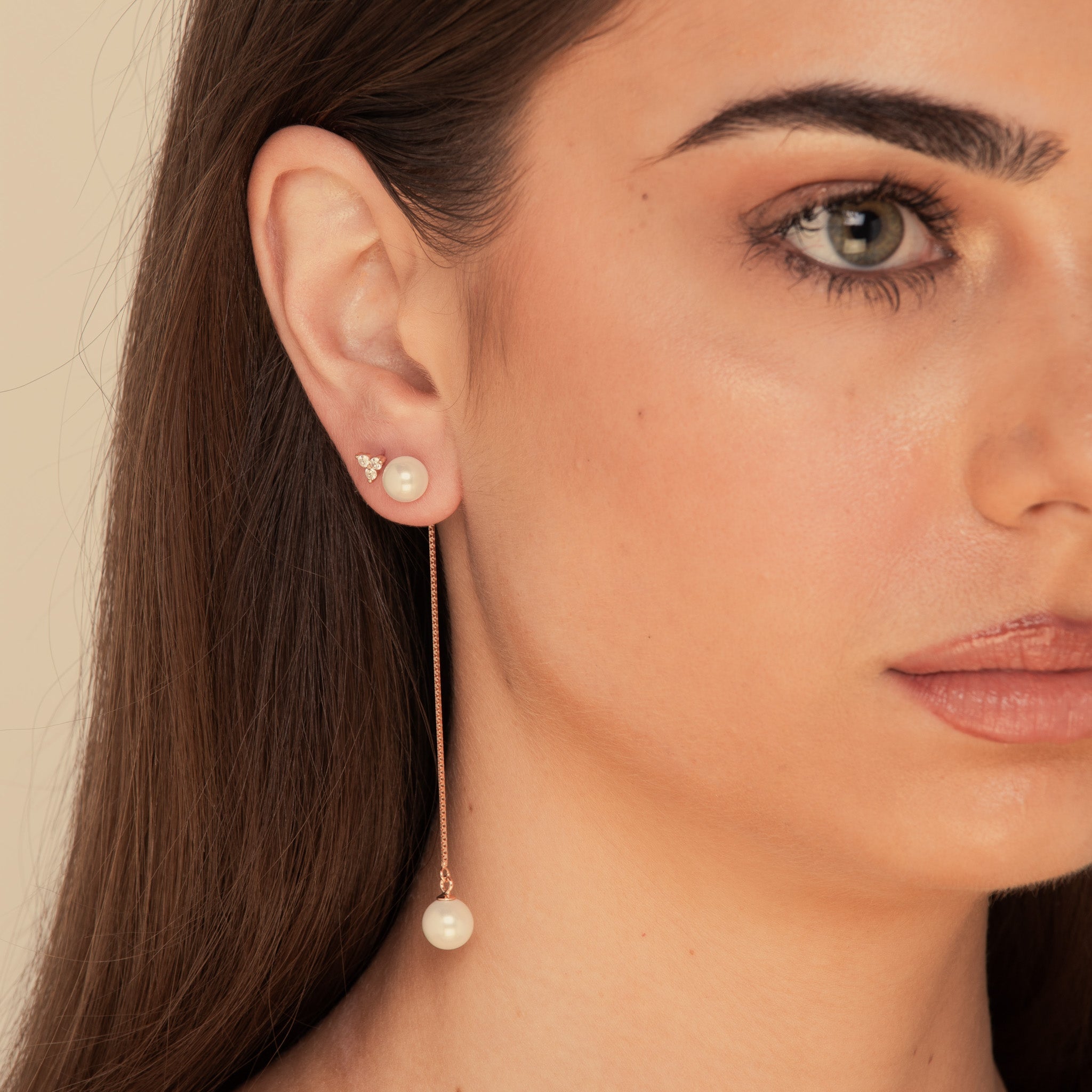 Freshwater Pearl Twin Drop Earrings - Camile & Stone