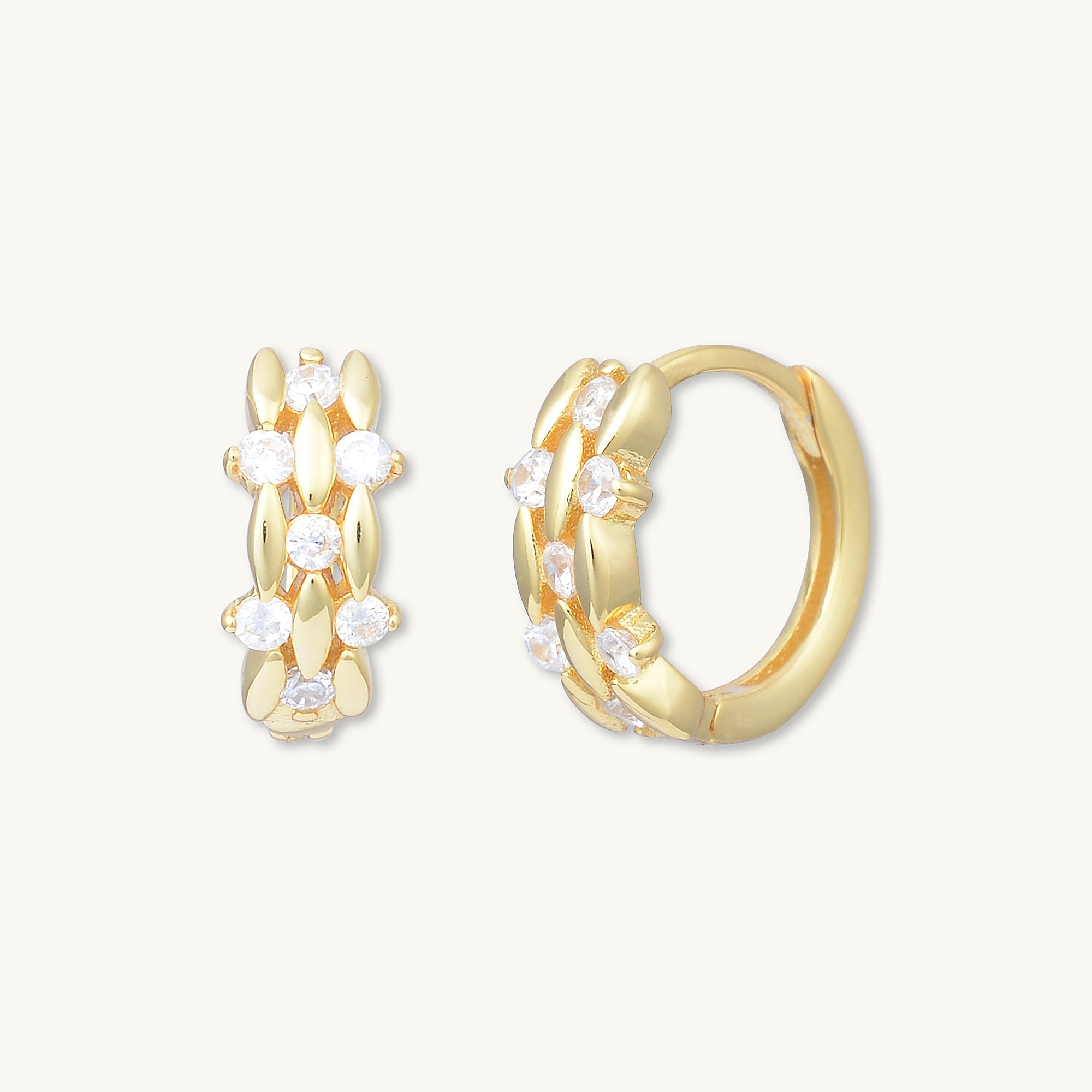 Gaia Sapphire Huggie Hoop Earrings - Camile & Stone