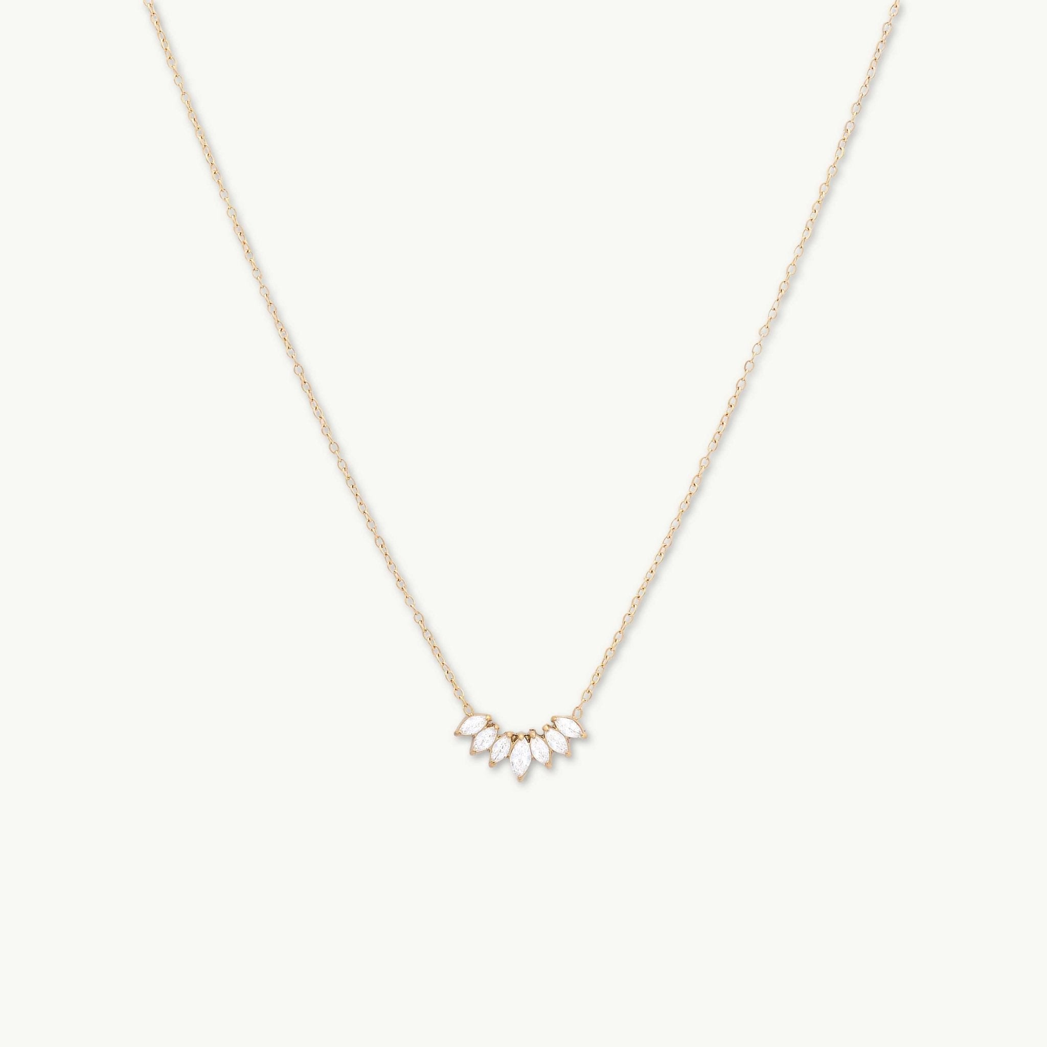 Growth Lotus Marquise Necklace - Camile & Stone
