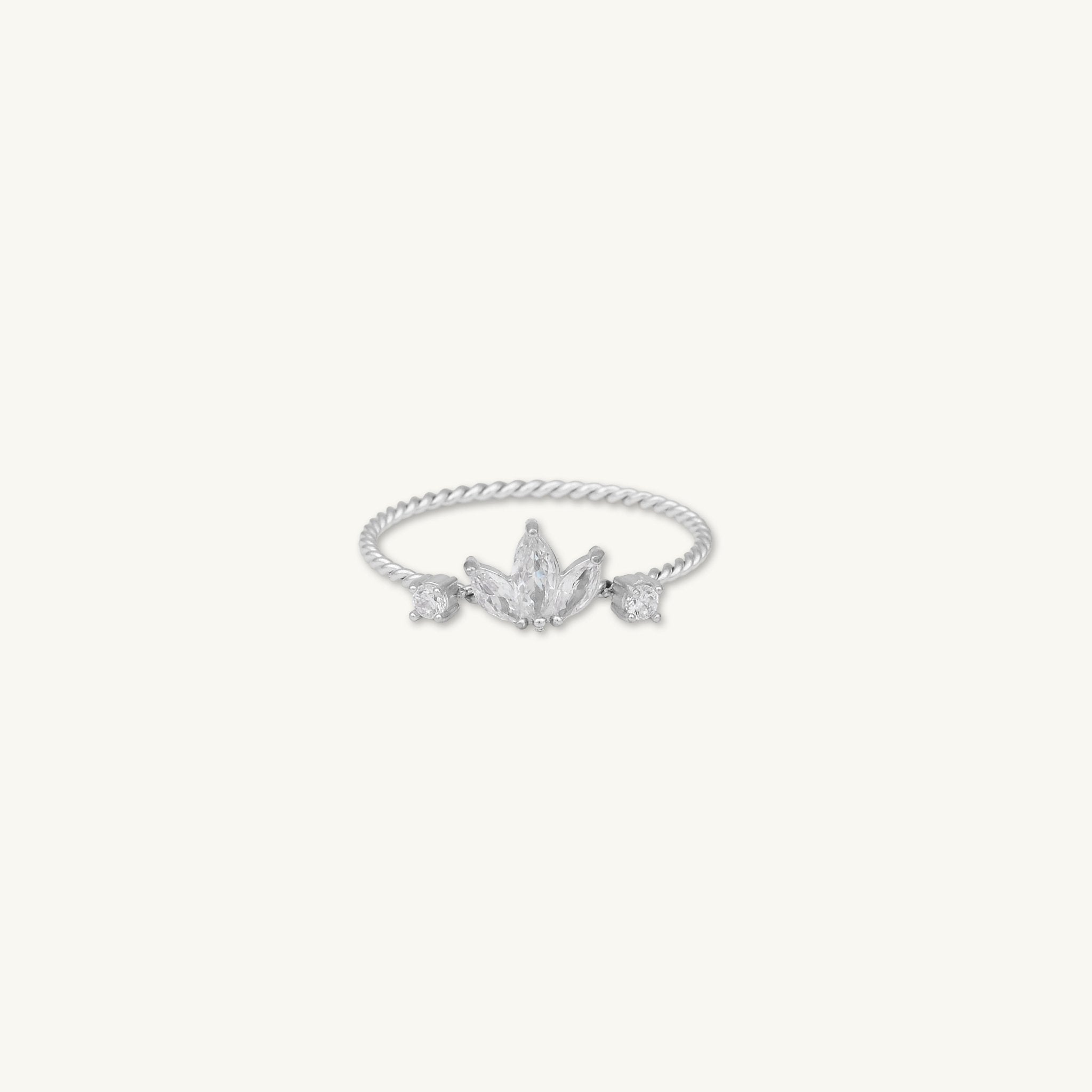 Growth Lotus Twist Ring - Camile & Stone