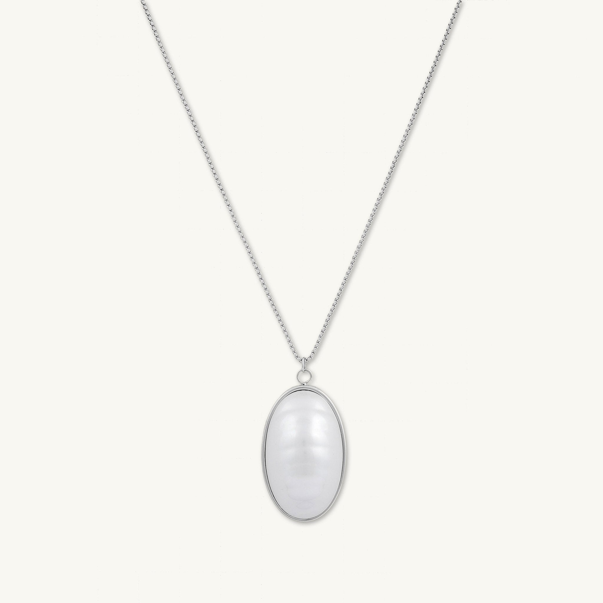 Hailey Statement Oval Pearl Necklace - Camile & Stone