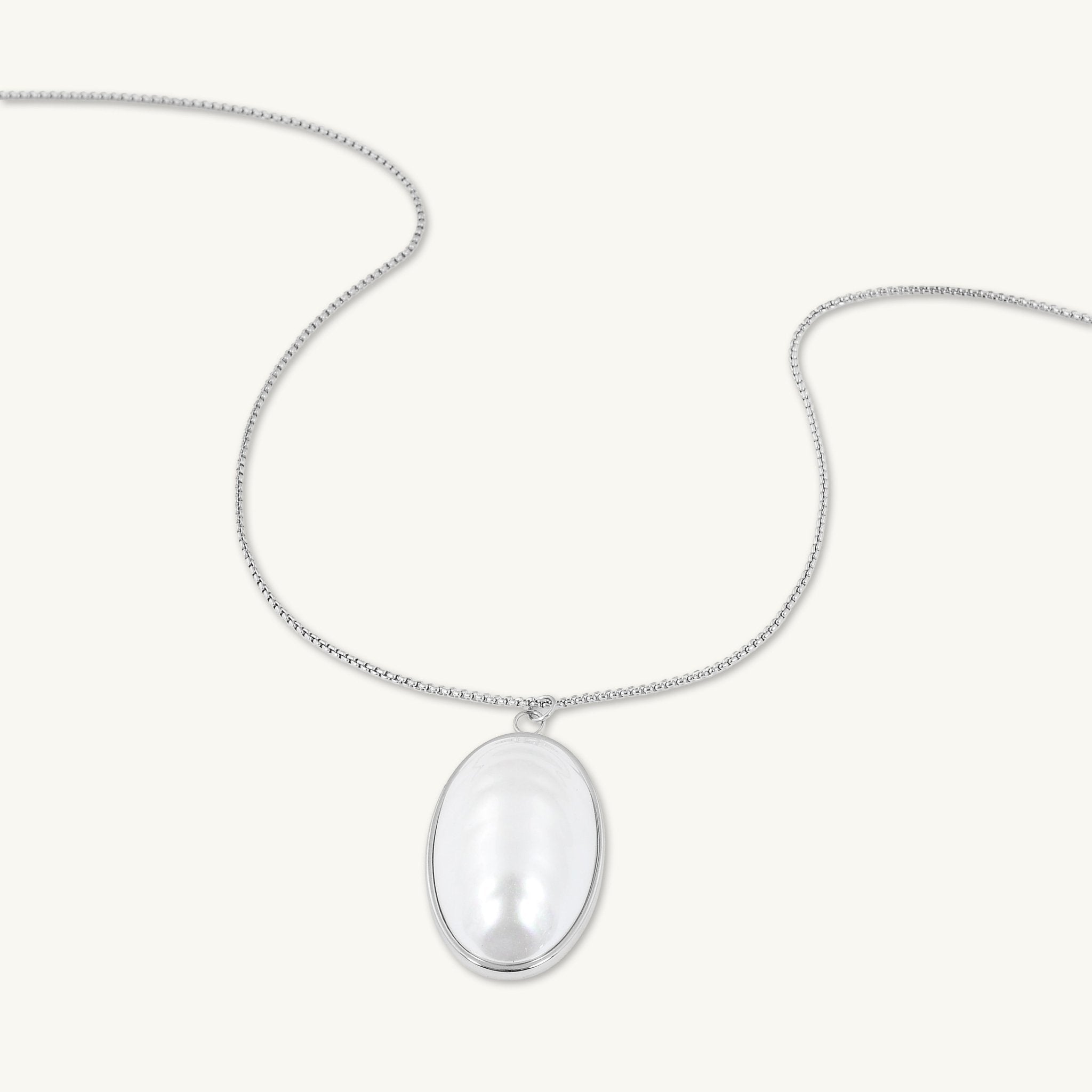 Hailey Statement Oval Pearl Necklace - Camile & Stone