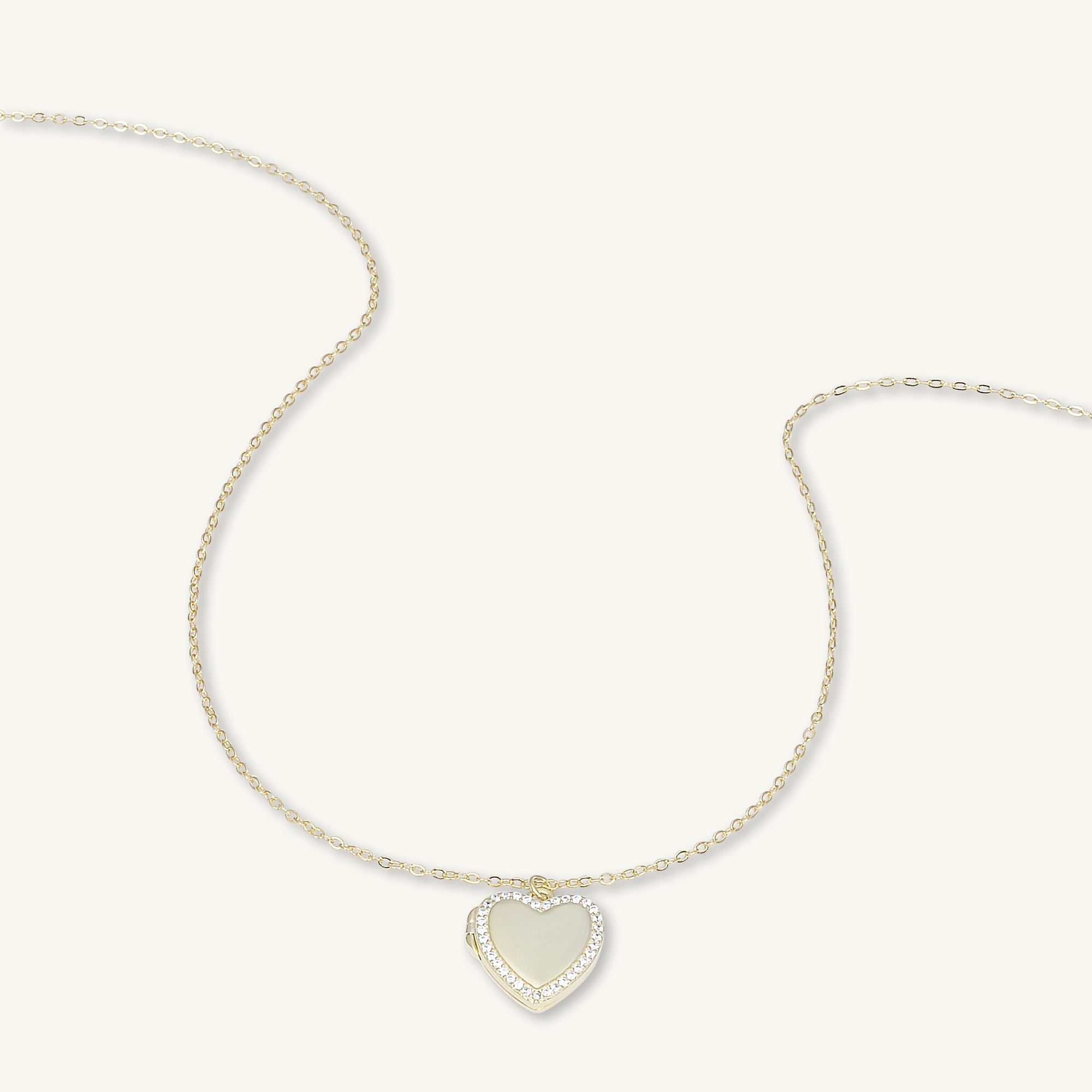 Heart Sapphire Photo Locket Necklace - Camile & Stone