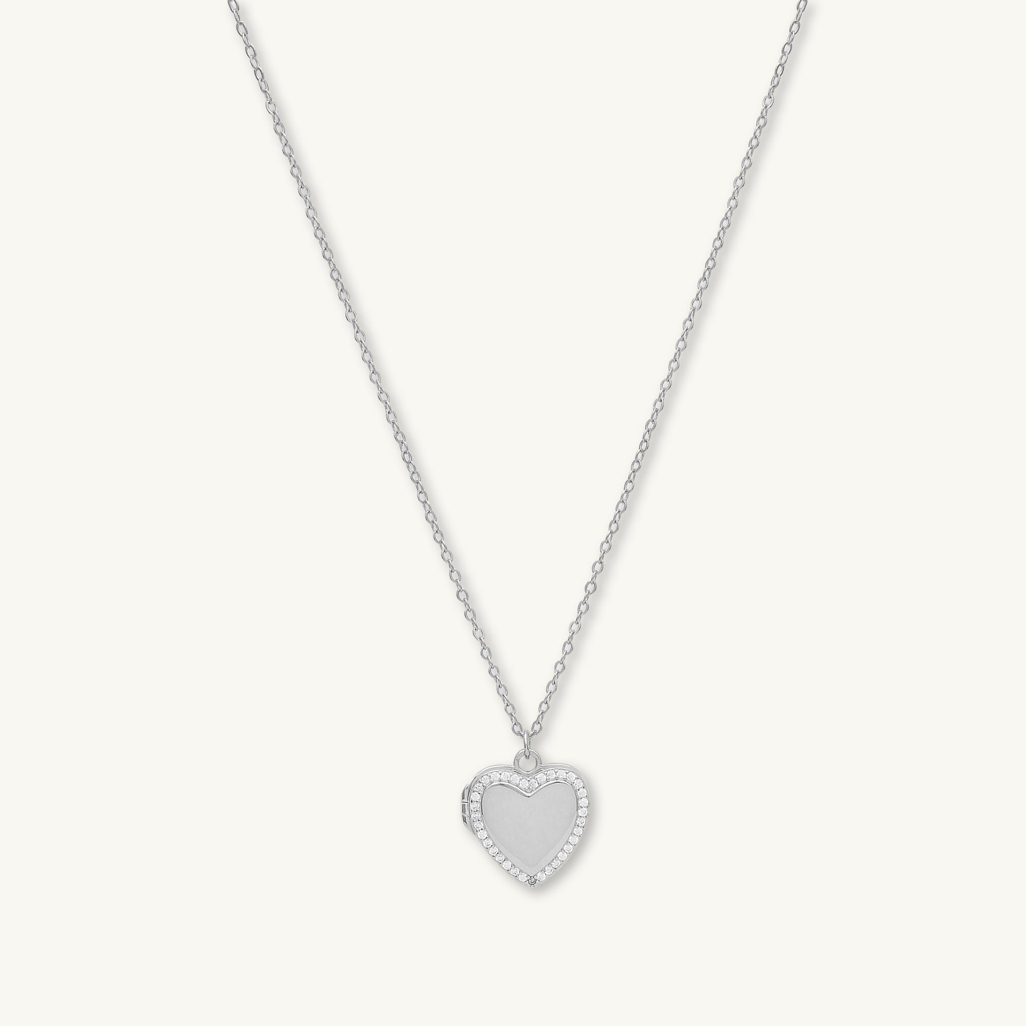 Heart Sapphire Photo Locket Necklace - Camile & Stone