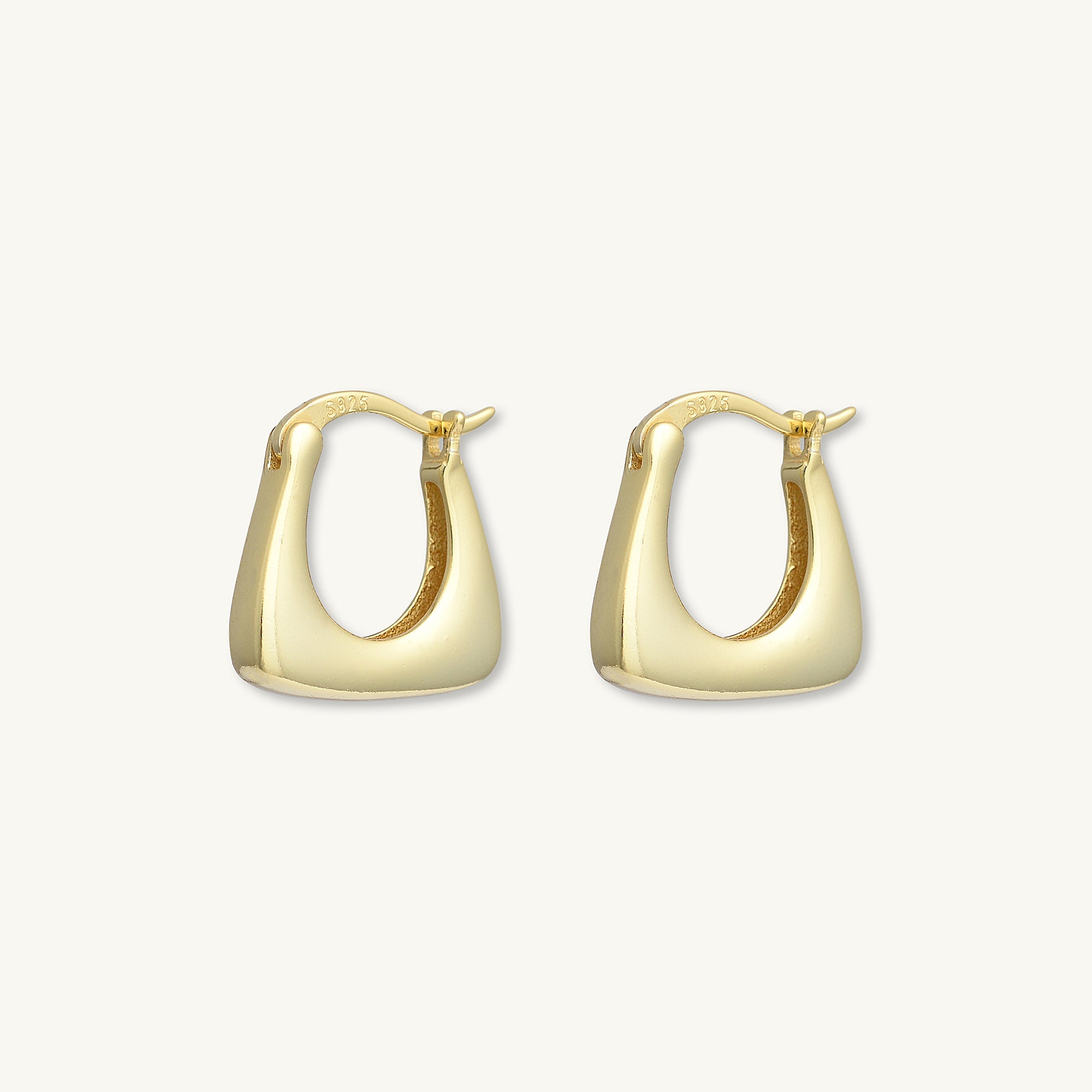 Irregular Triangle Statement Huggie Earrings - Camile & Stone