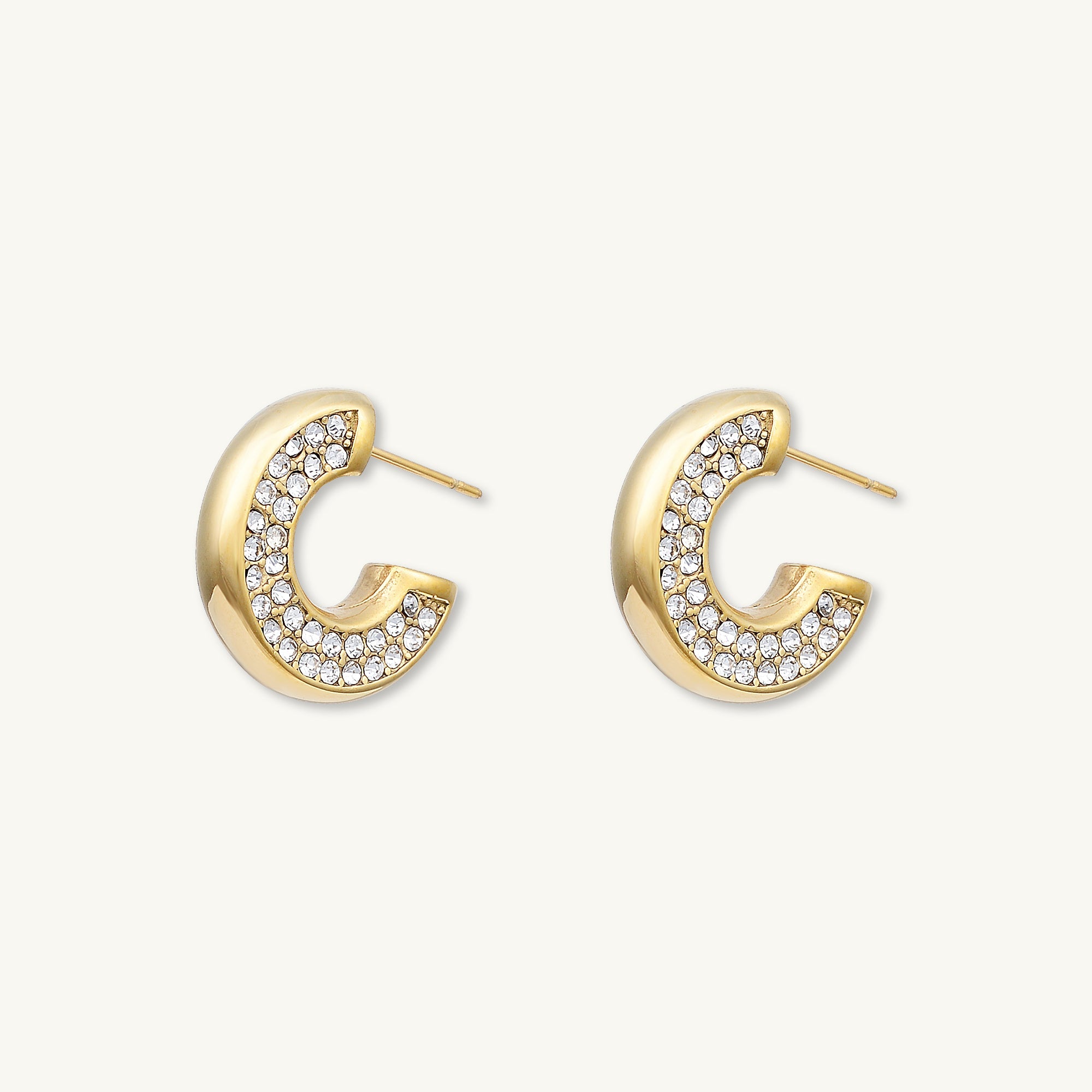 Isabelle Zirconia Huggie Earrings - Camile & Stone