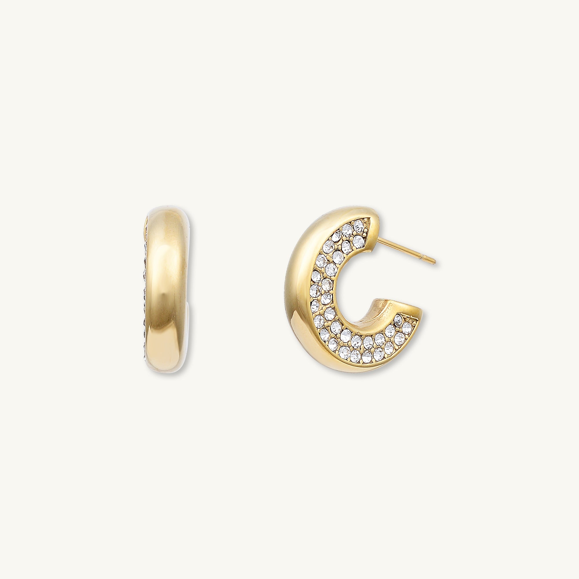 Isabelle Zirconia Huggie Earrings - Camile & Stone