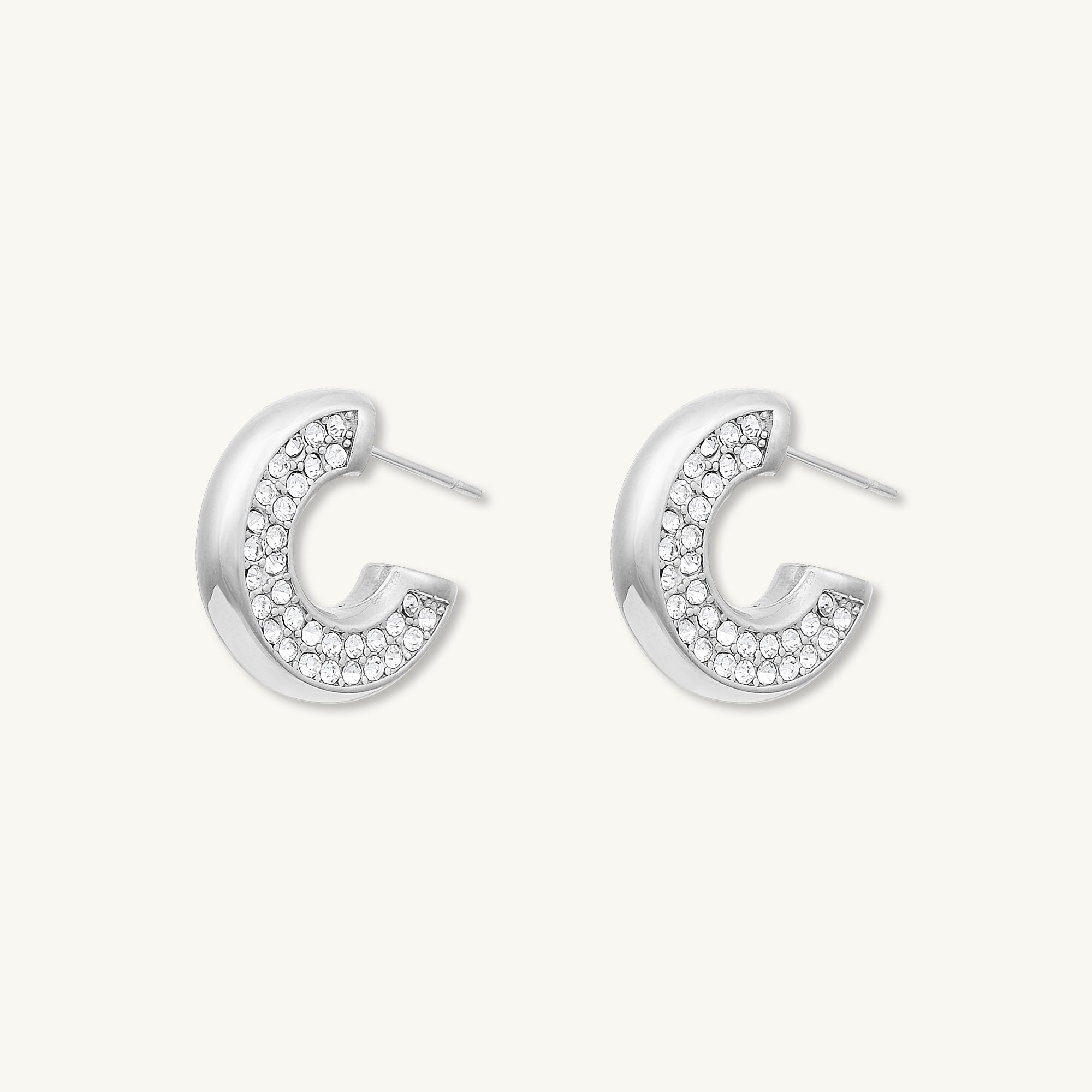 Isabelle Zirconia Huggie Earrings - Camile & Stone