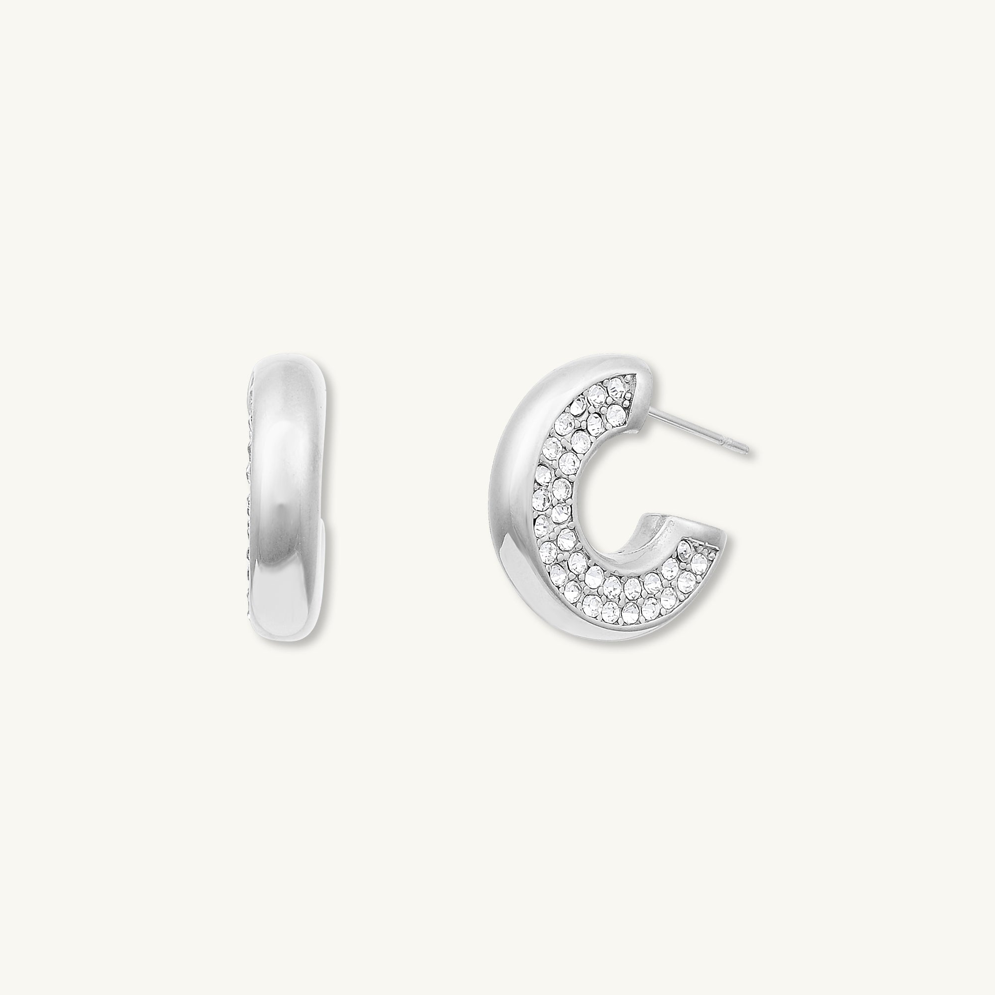 Isabelle Zirconia Huggie Earrings - Camile & Stone