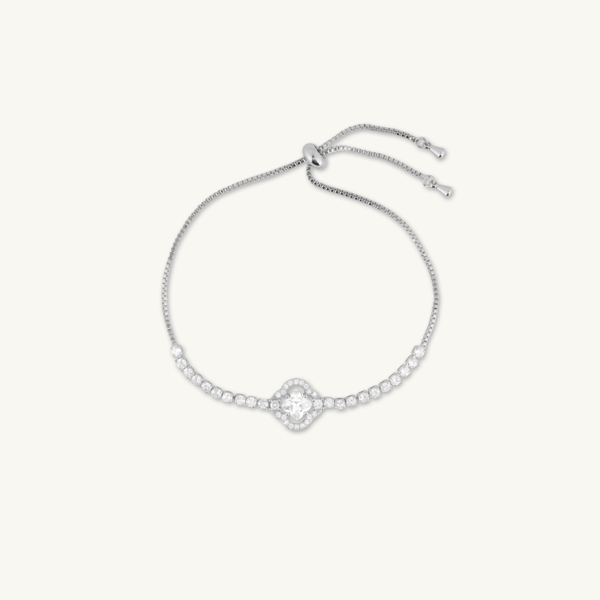 Jannah Clover Tennis Chain Bracelet - Camile & Stone