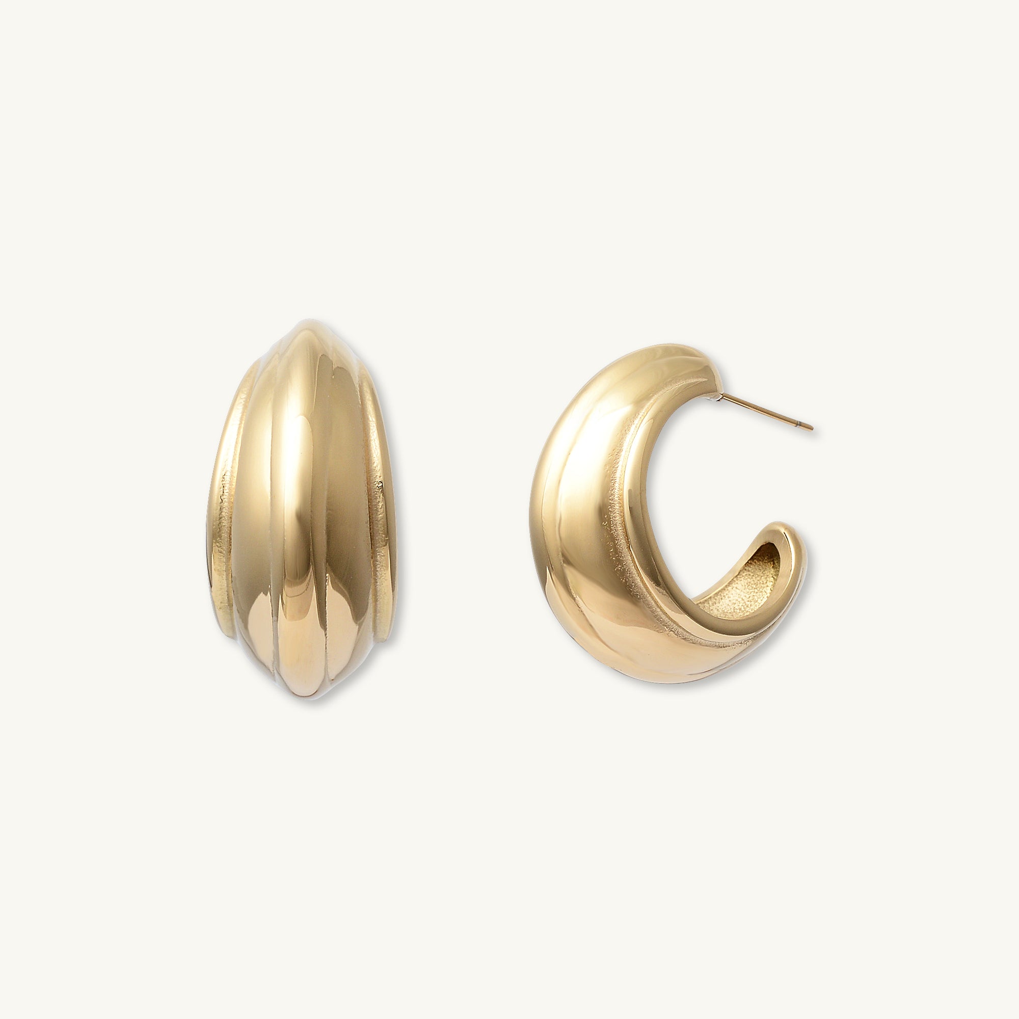 Kiera Dome Huggie Earrings - Camile & Stone