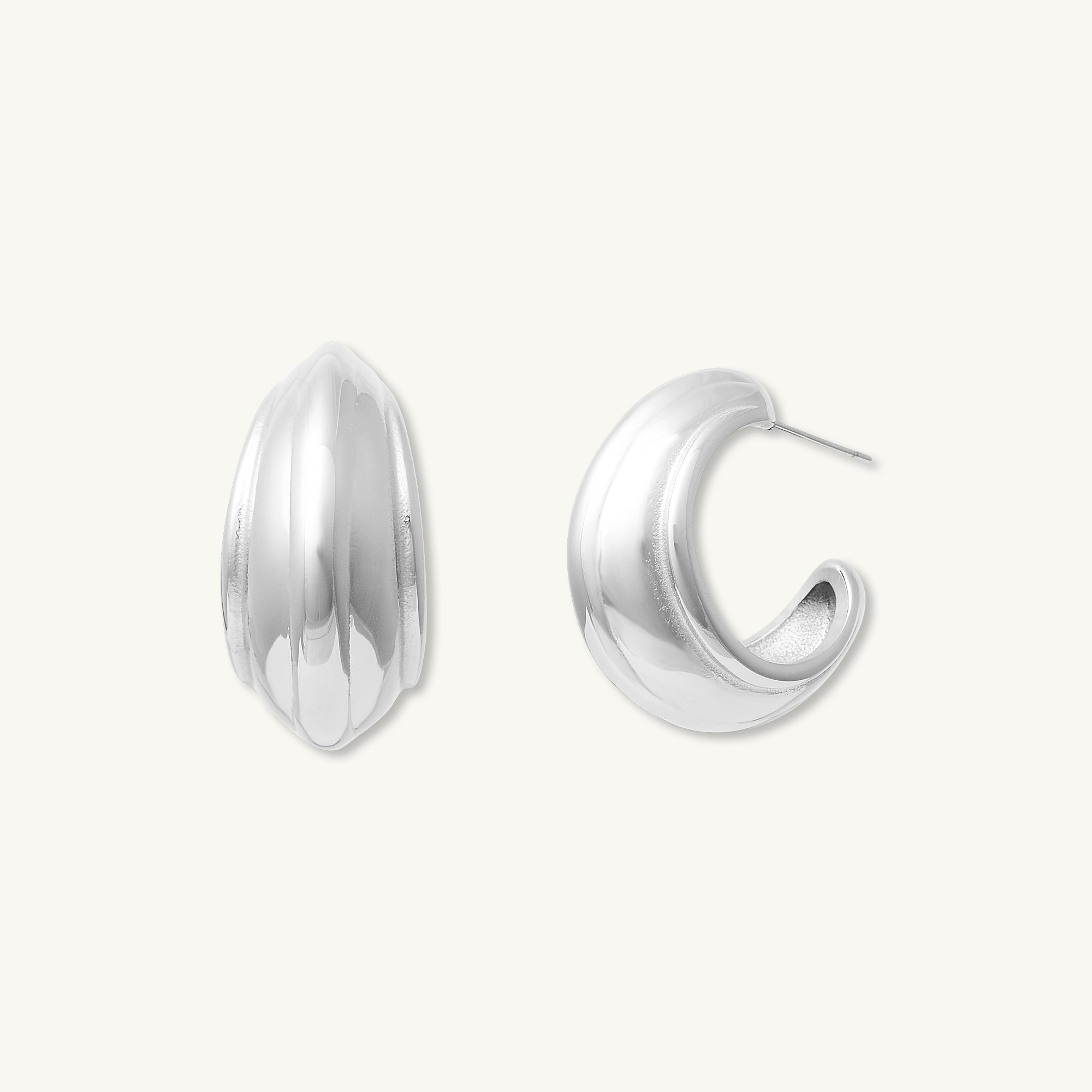 Kiera Dome Huggie Earrings - Camile & Stone