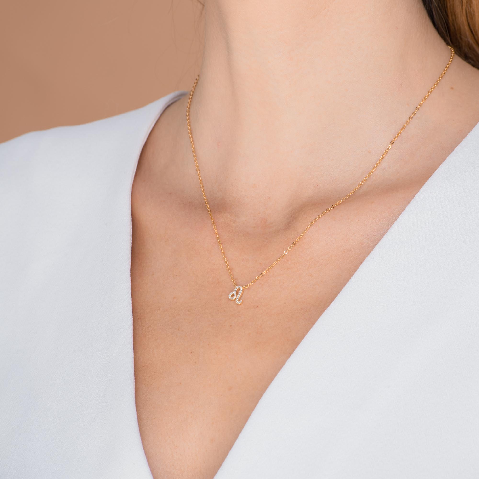 Leo Sapphire Charm Zodiac Star Sign Necklace - Camile & Stone