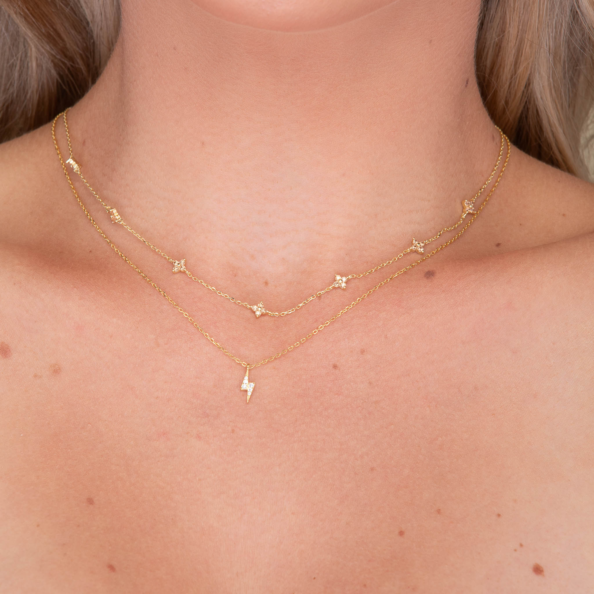 Lightning Bolt Sapphire Necklace - Camile & Stone