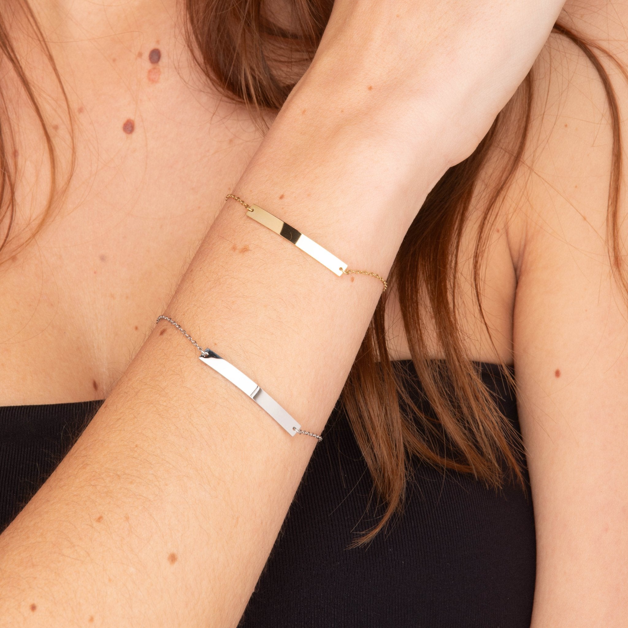 Long Bar Chain Bracelet - Camile & Stone