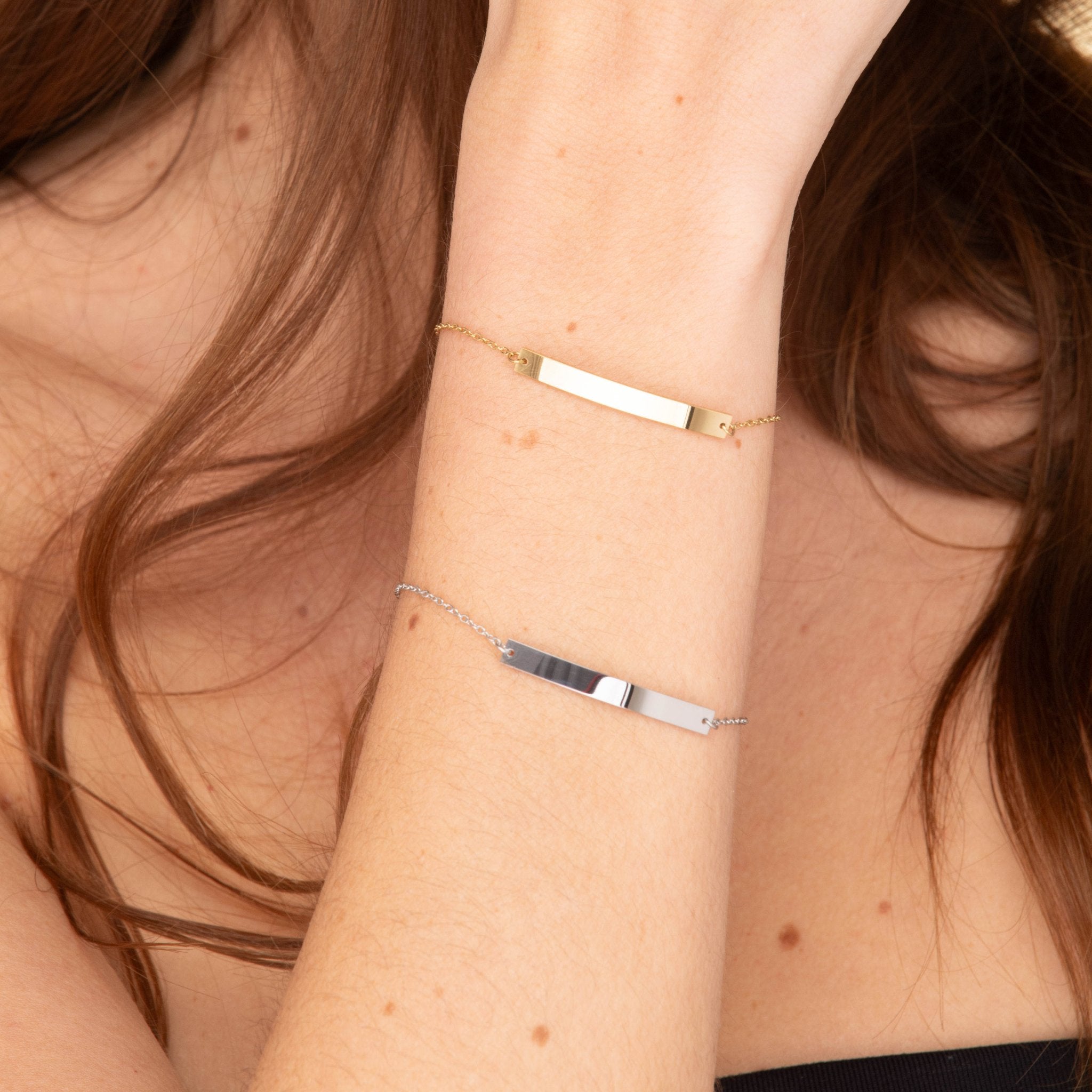 Long Bar Chain Bracelet - Camile & Stone