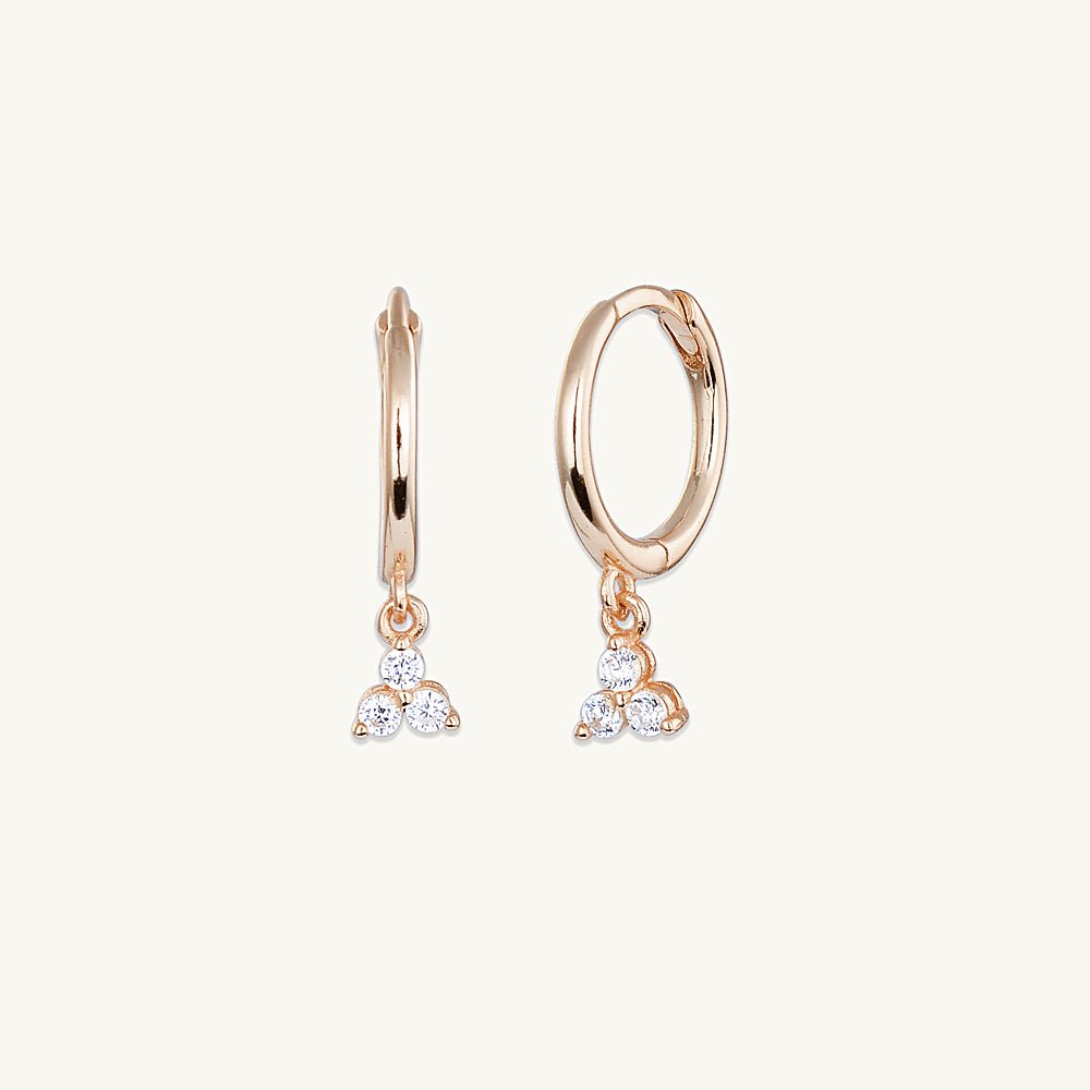 Lotus Dangling Hoop Earrings - Camile & Stone