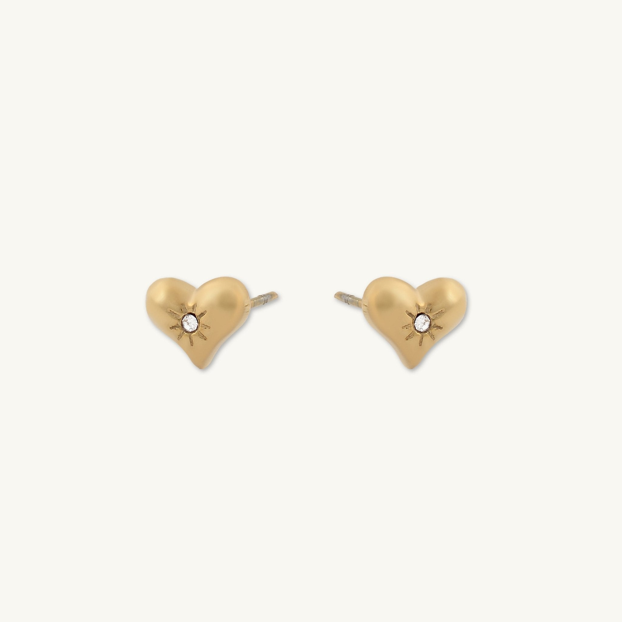 Love Heart North Star Earrings - Camile & Stone