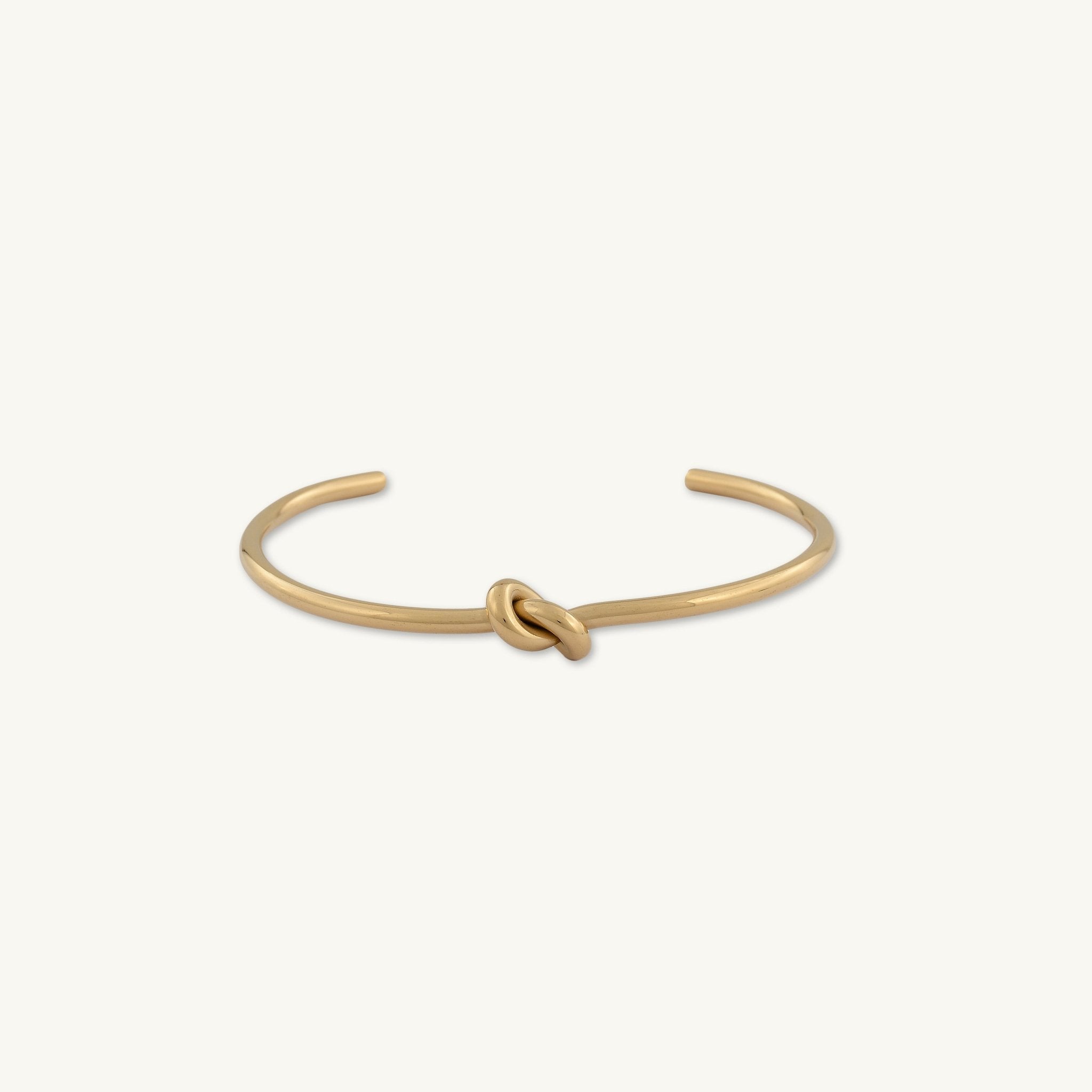 Love Knot Open Cuff Bangle Bracelet - Camile & Stone