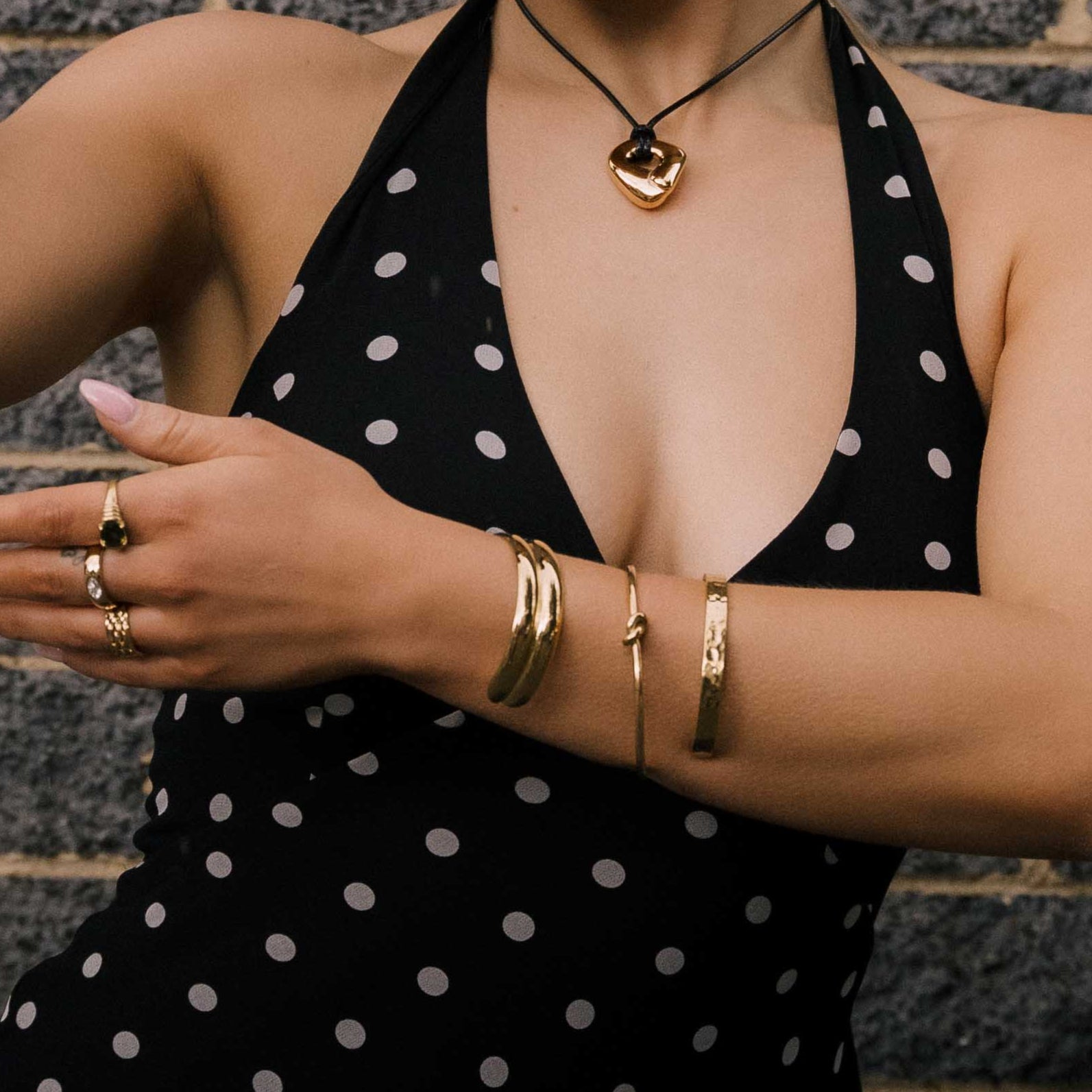 Love Knot Open Cuff Bangle Bracelet - Camile & Stone