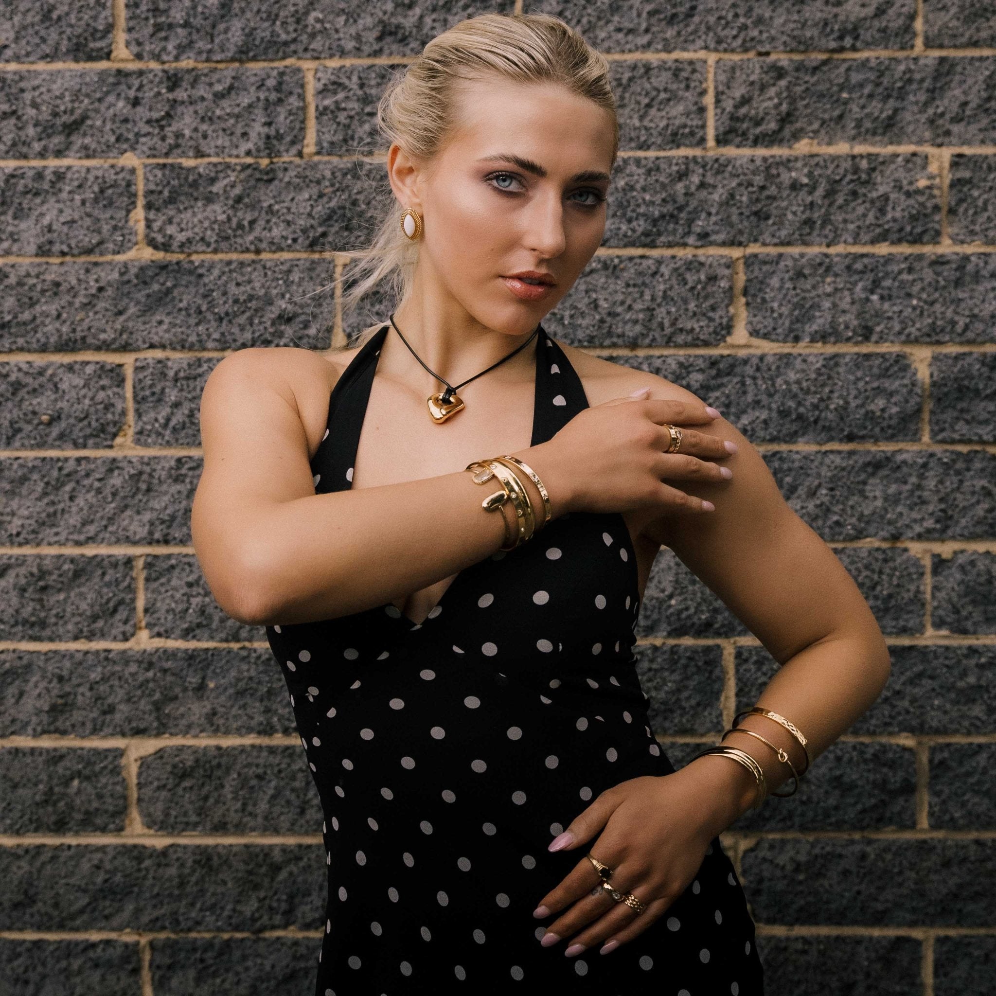 Love Knot Open Cuff Bangle Bracelet - Camile & Stone