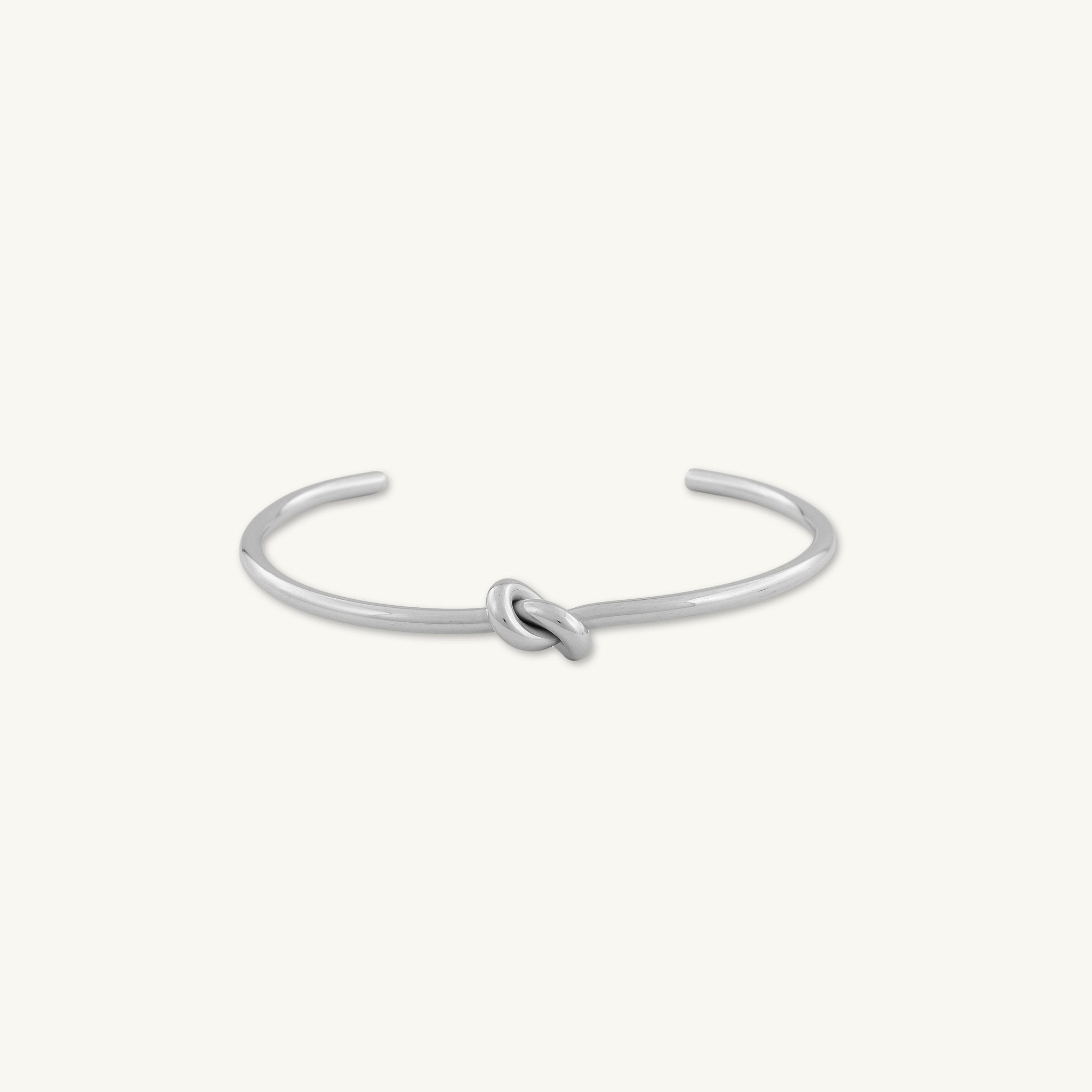 Love Knot Open Cuff Bangle Bracelet - Camile & Stone