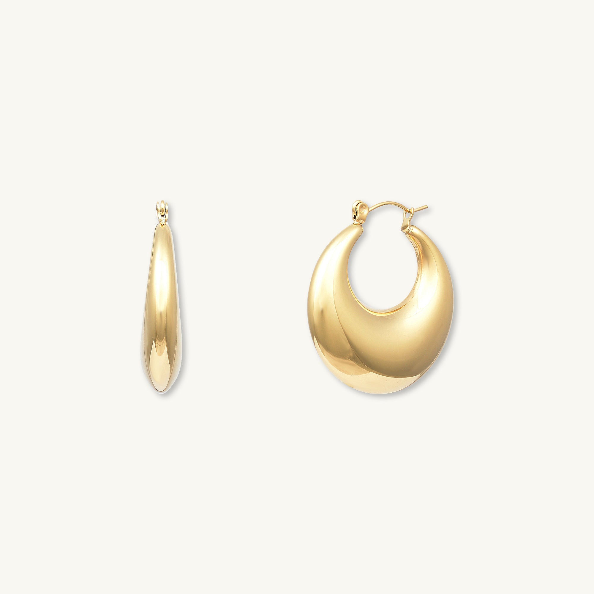 Marley Dome Hoop Earrings - Camile & Stone